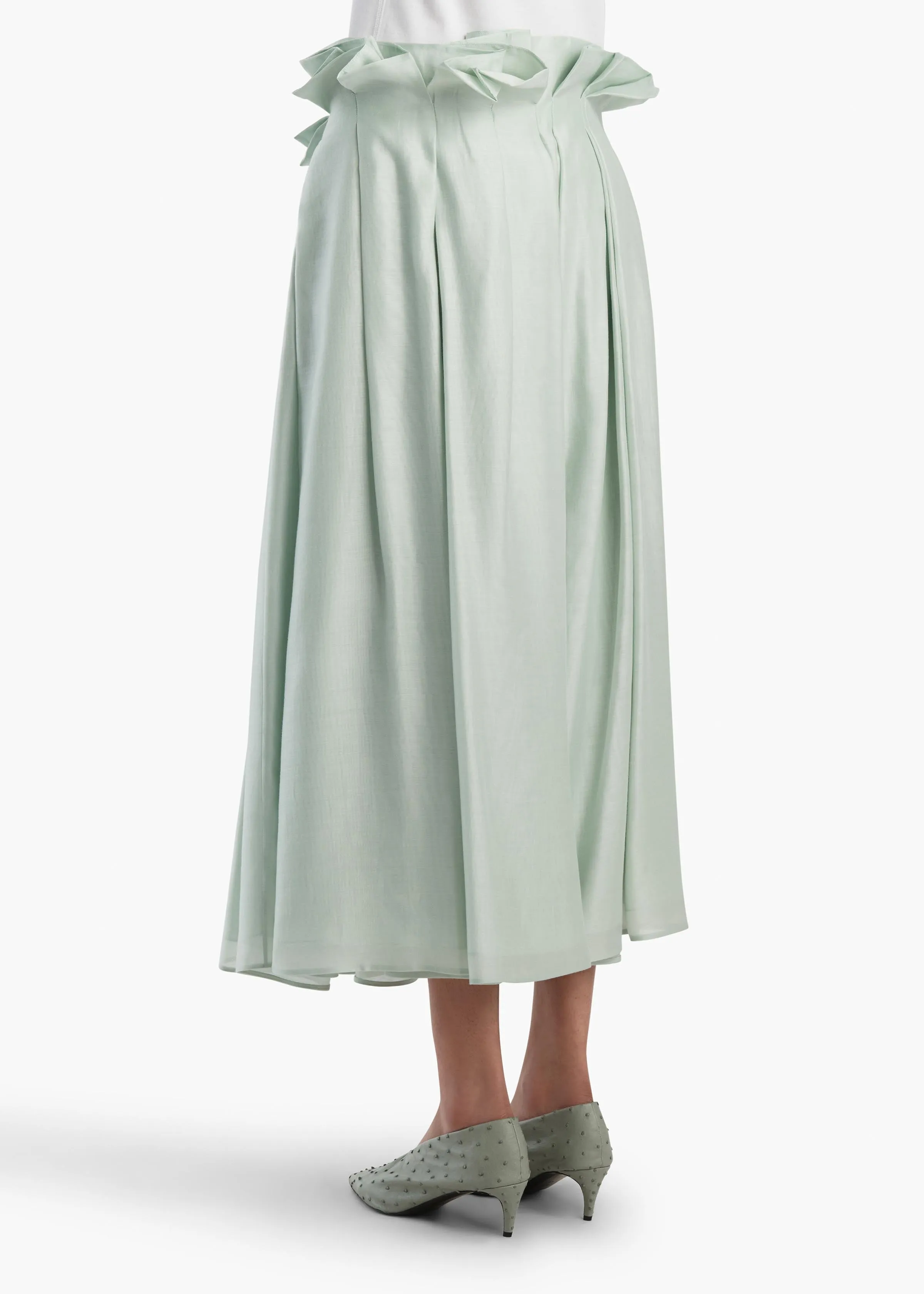 Astrid Skirt in Ice Green sold by KHAITE product image thumbnail 4