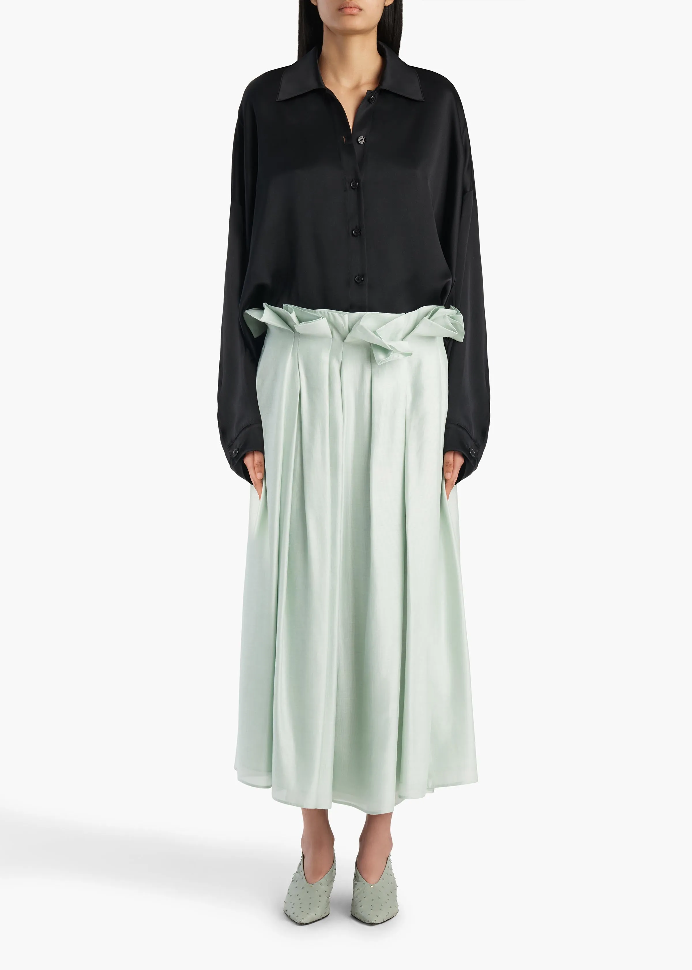 Astrid Skirt in Ice Green sold by KHAITE product image thumbnail 2