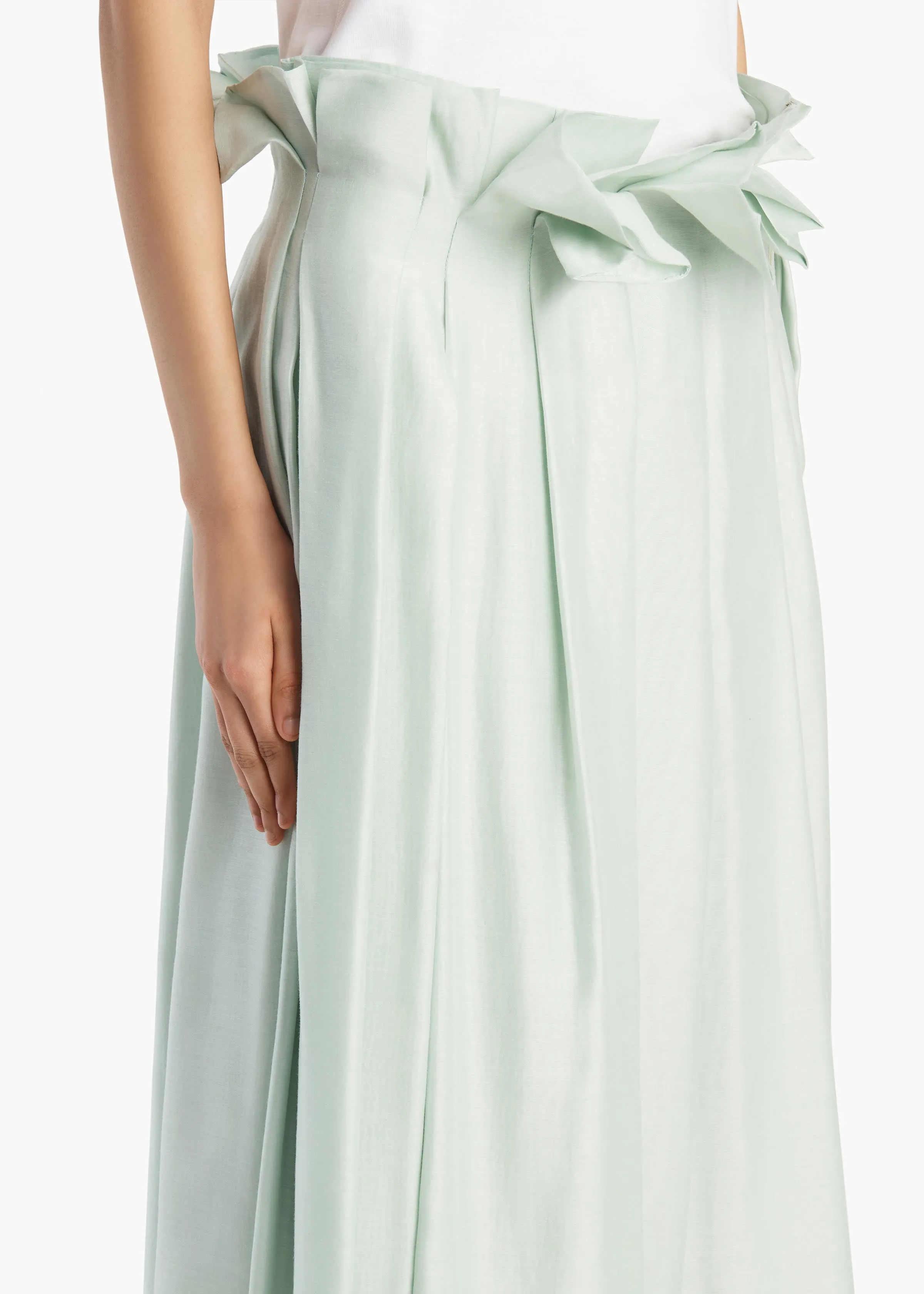 Astrid Skirt in Ice Green sold by KHAITE product image thumbnail 5