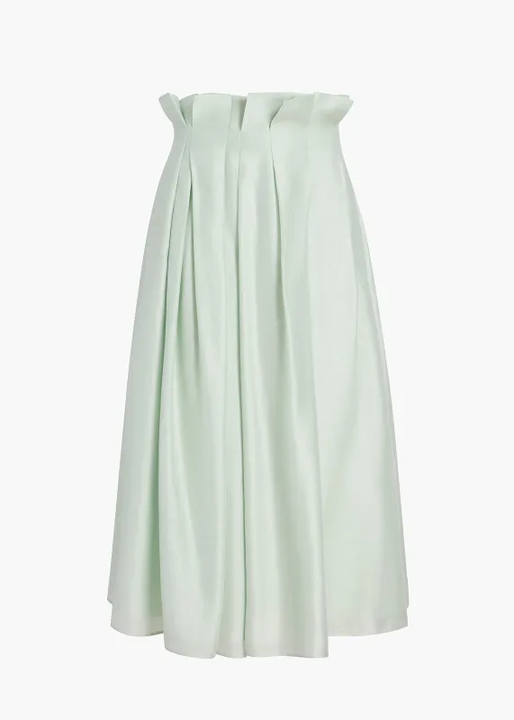 Astrid Skirt in Ice Green made by KHAITE