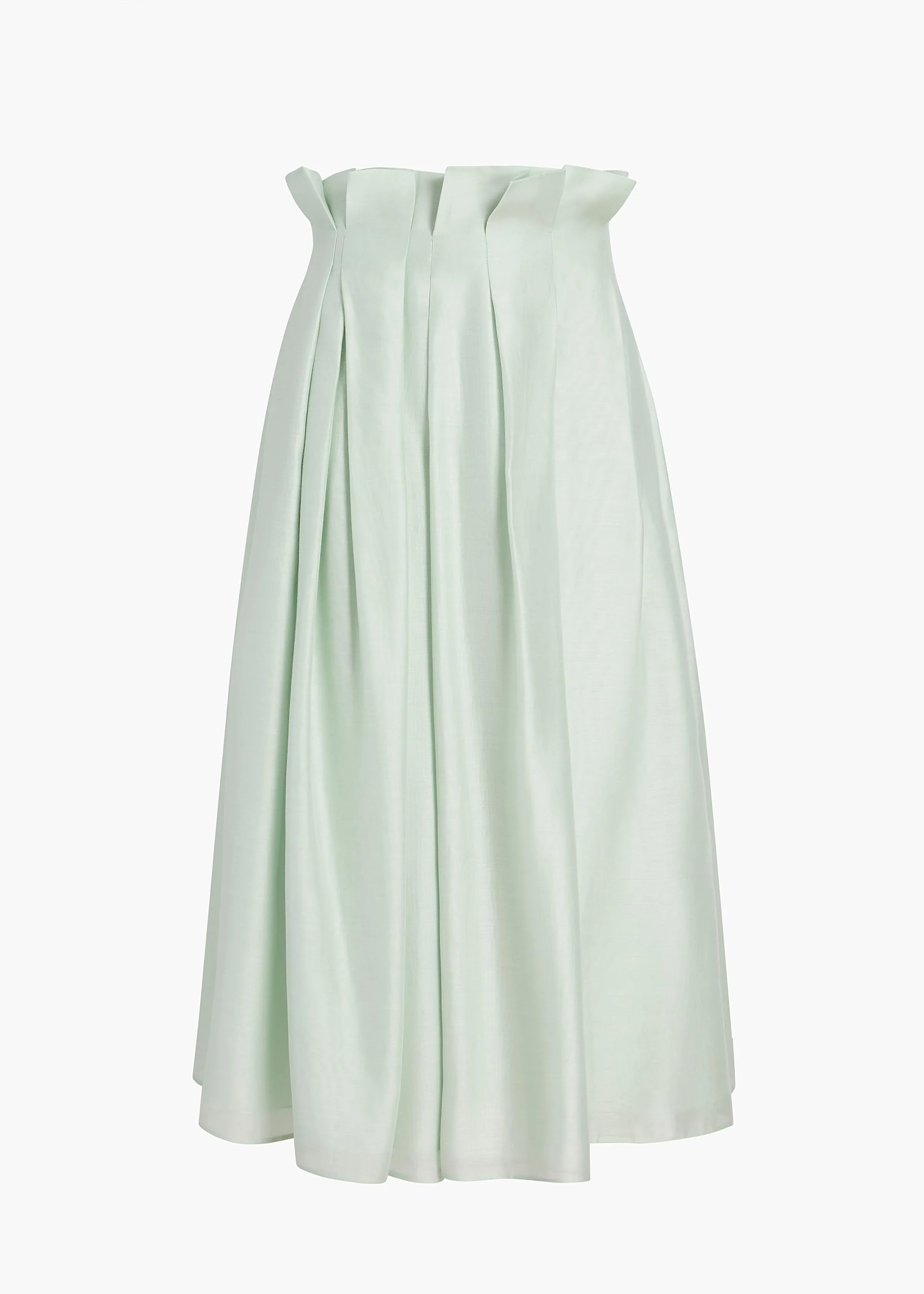 Astrid Skirt in Ice Green sold by KHAITE