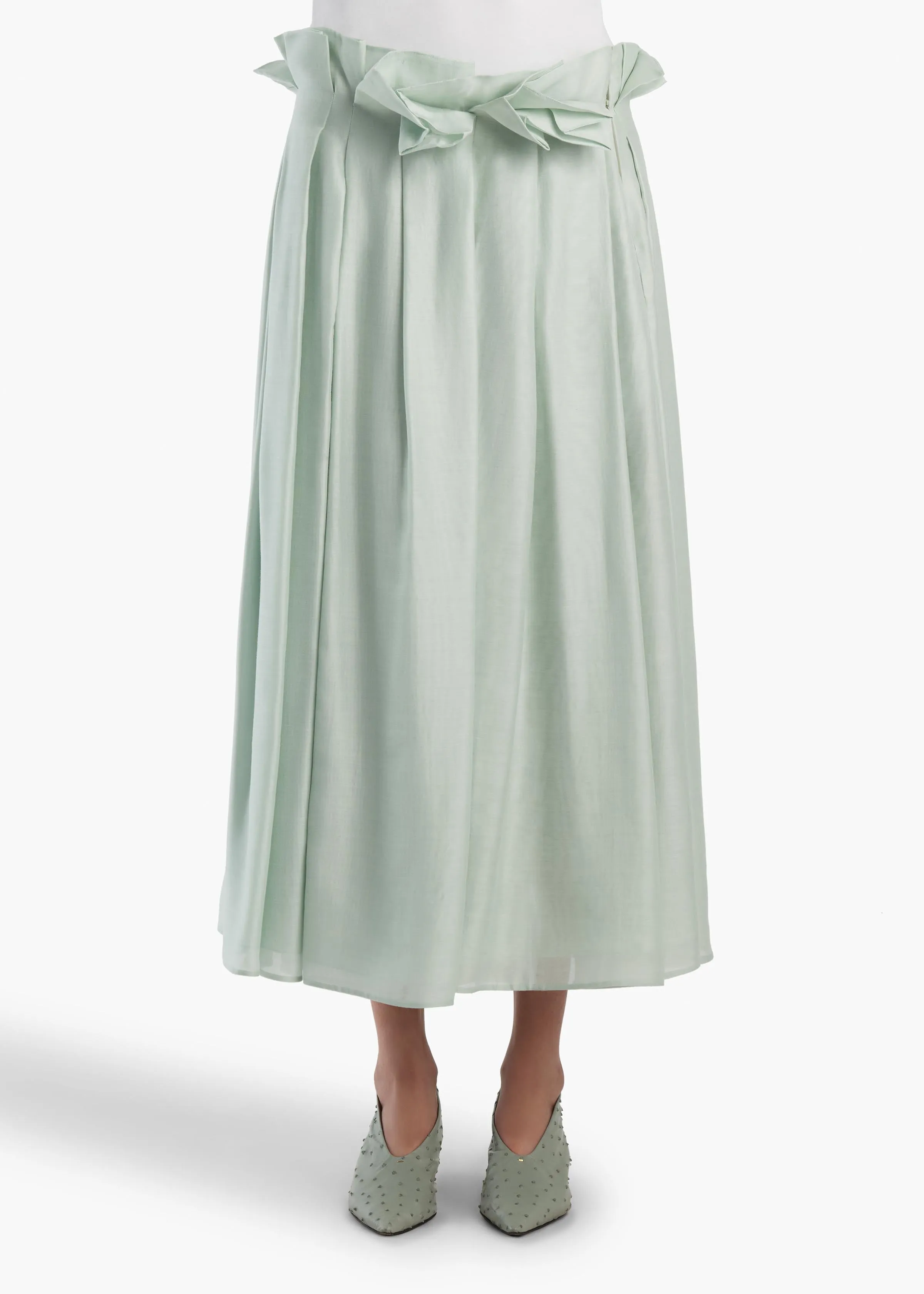 Astrid Skirt in Ice Green sold by KHAITE product image thumbnail 3