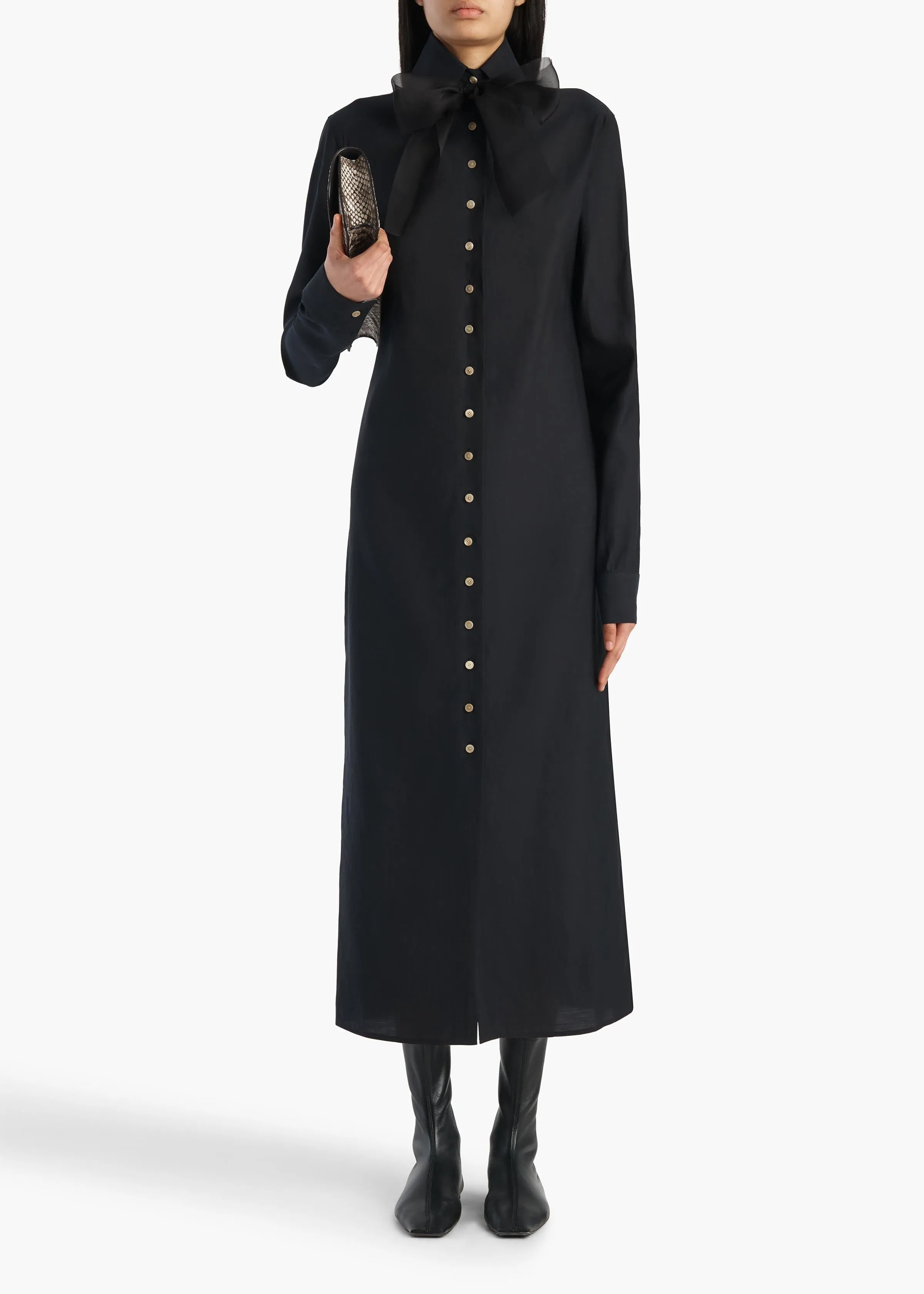 Ivanna Dress in Black sold by KHAITE product image thumbnail 2