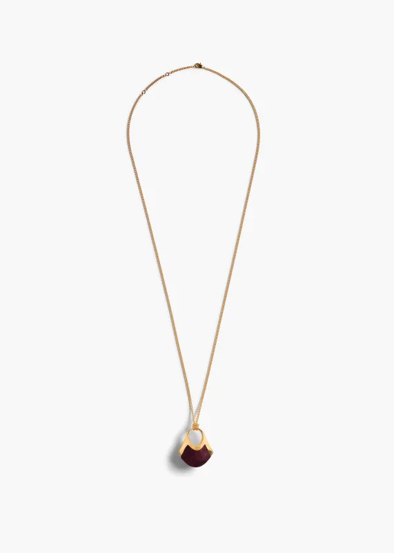 Small Lotus Pendant in Gold Rouge Noir made by KHAITE
