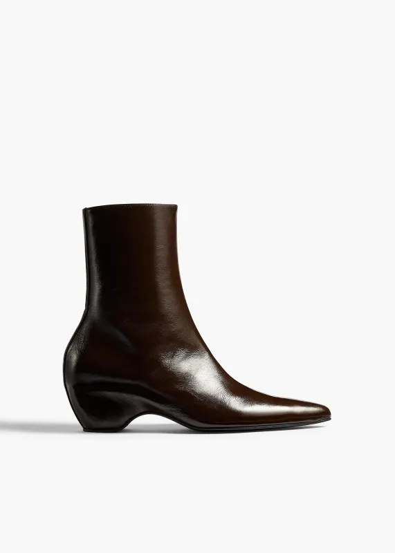 Sybil Ankle Boot in Cacao made by KHAITE