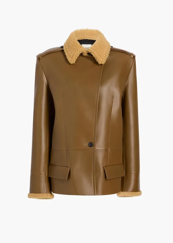Marlot Coat in Dark Olive made by KHAITE