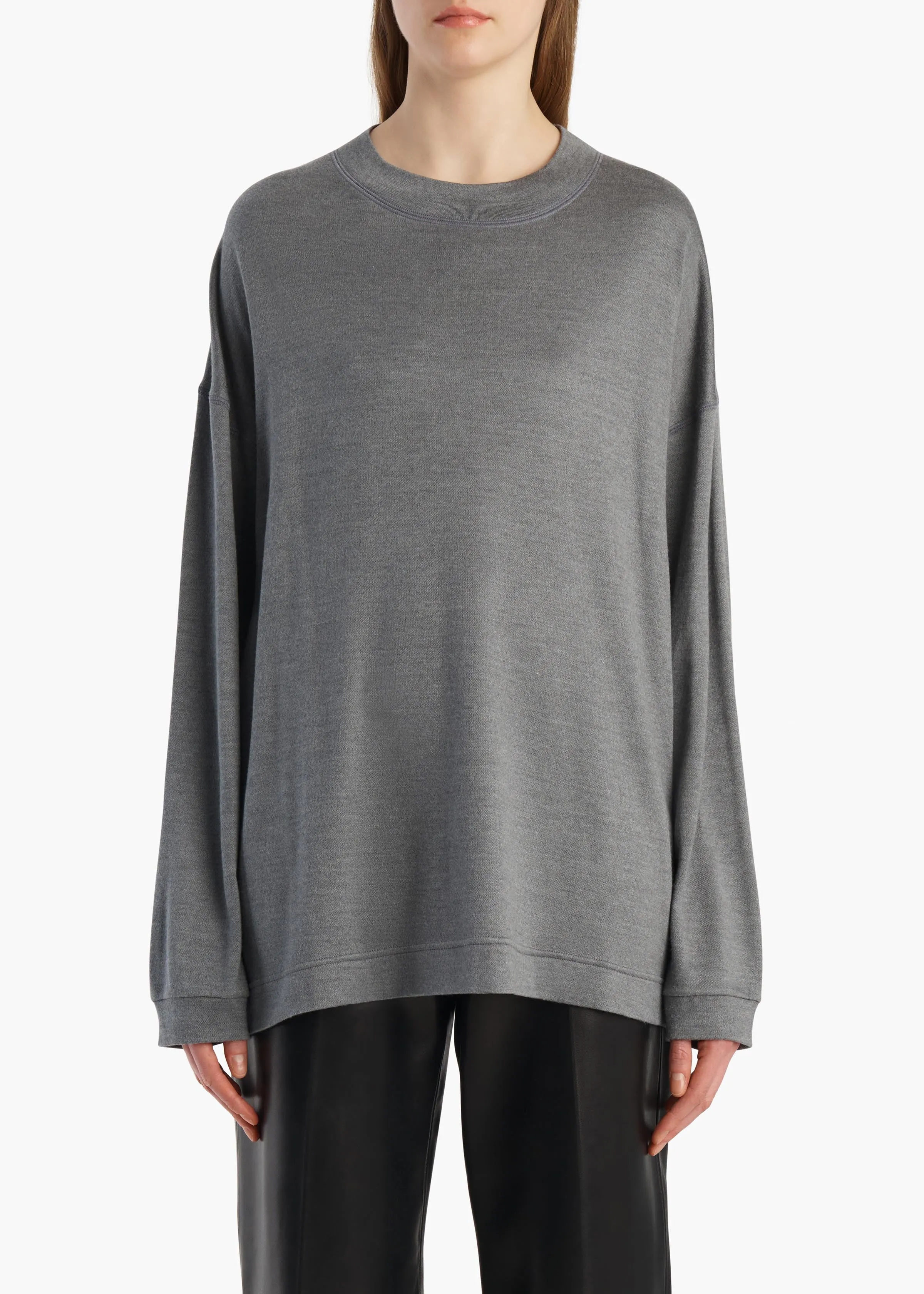 Dylan Top in Heather Grey sold by KHAITE product image thumbnail 3