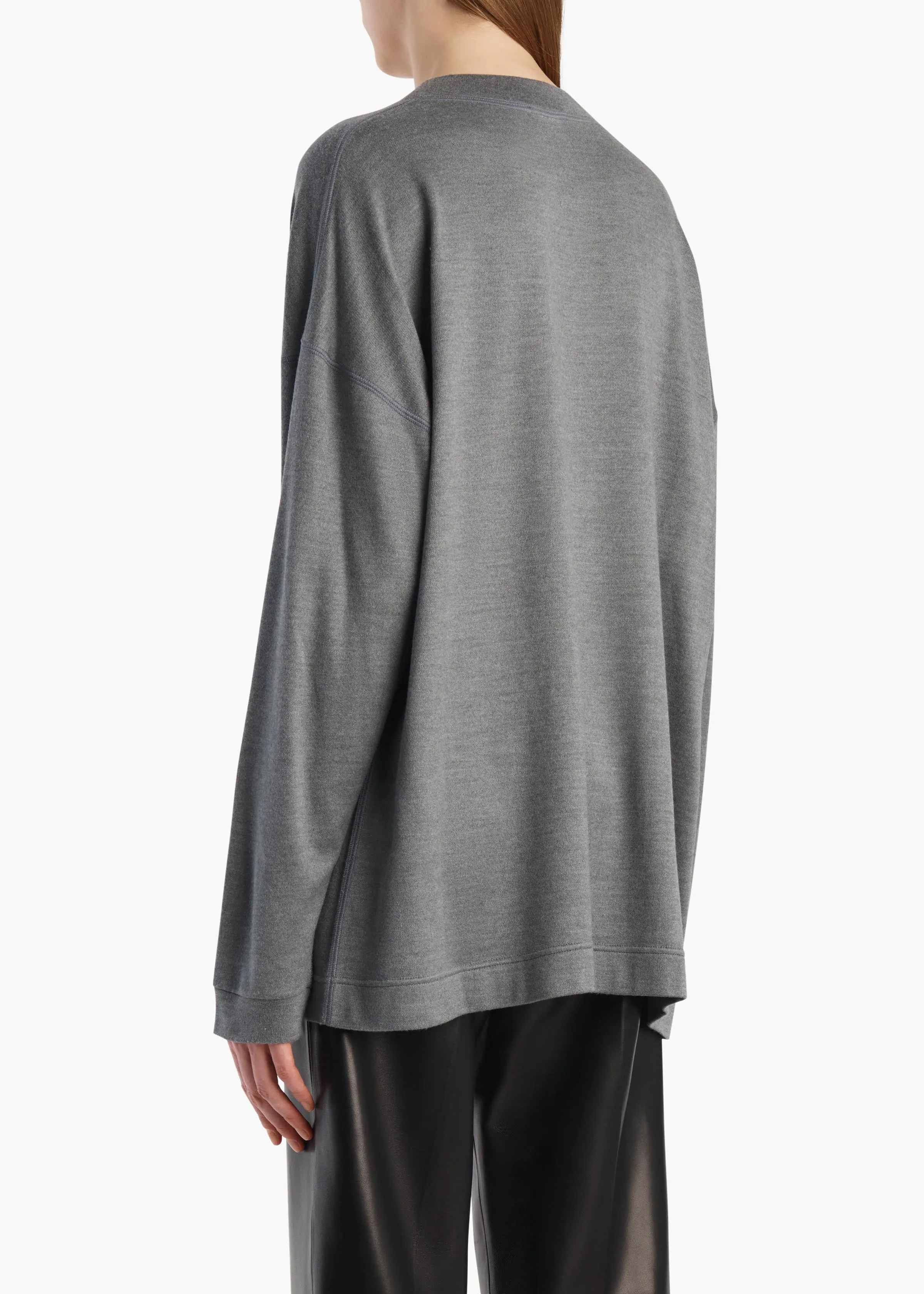 Dylan Top in Heather Grey sold by KHAITE product image thumbnail 4