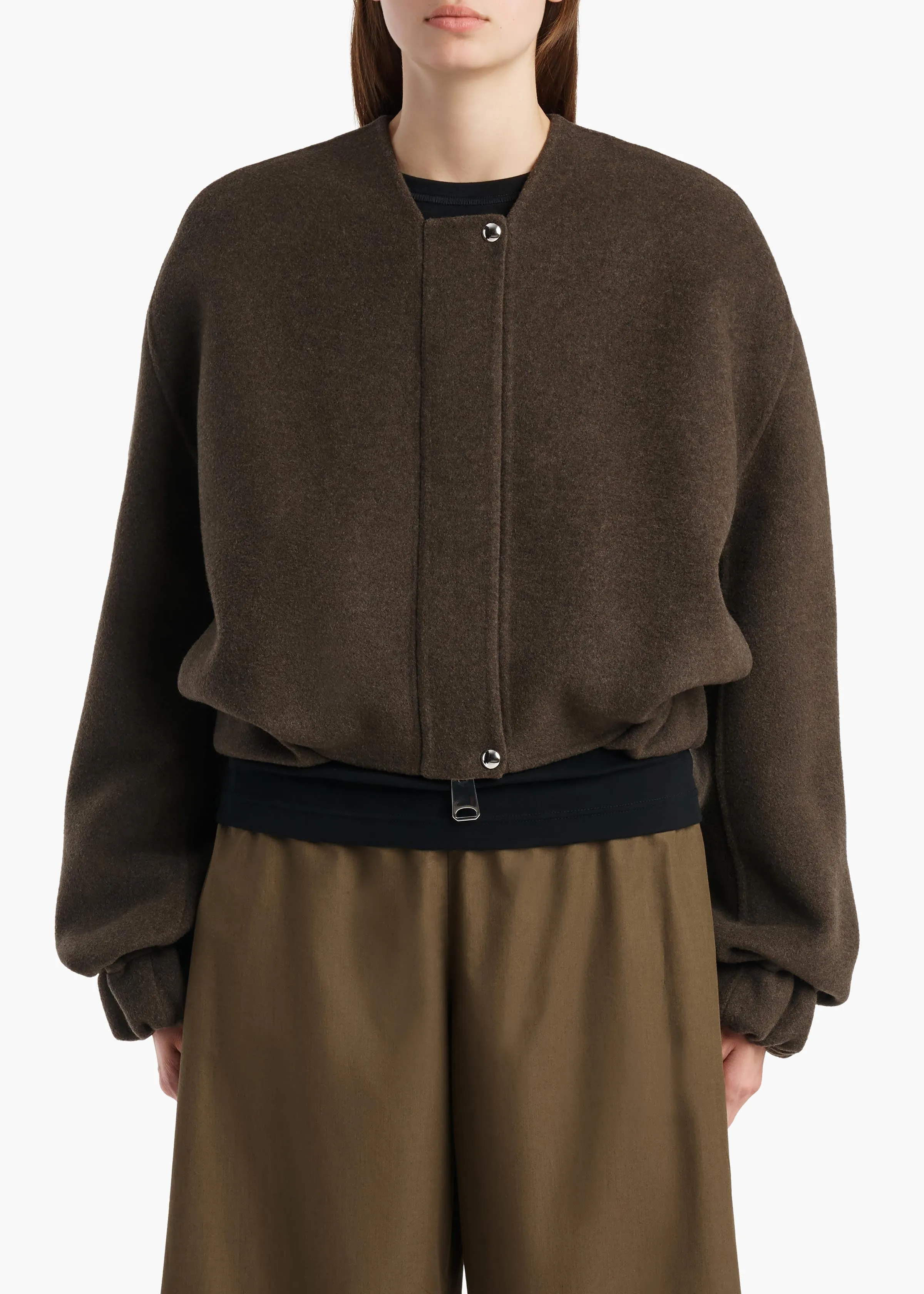 Cordan Jacket in Army Melange sold by KHAITE product image thumbnail 3