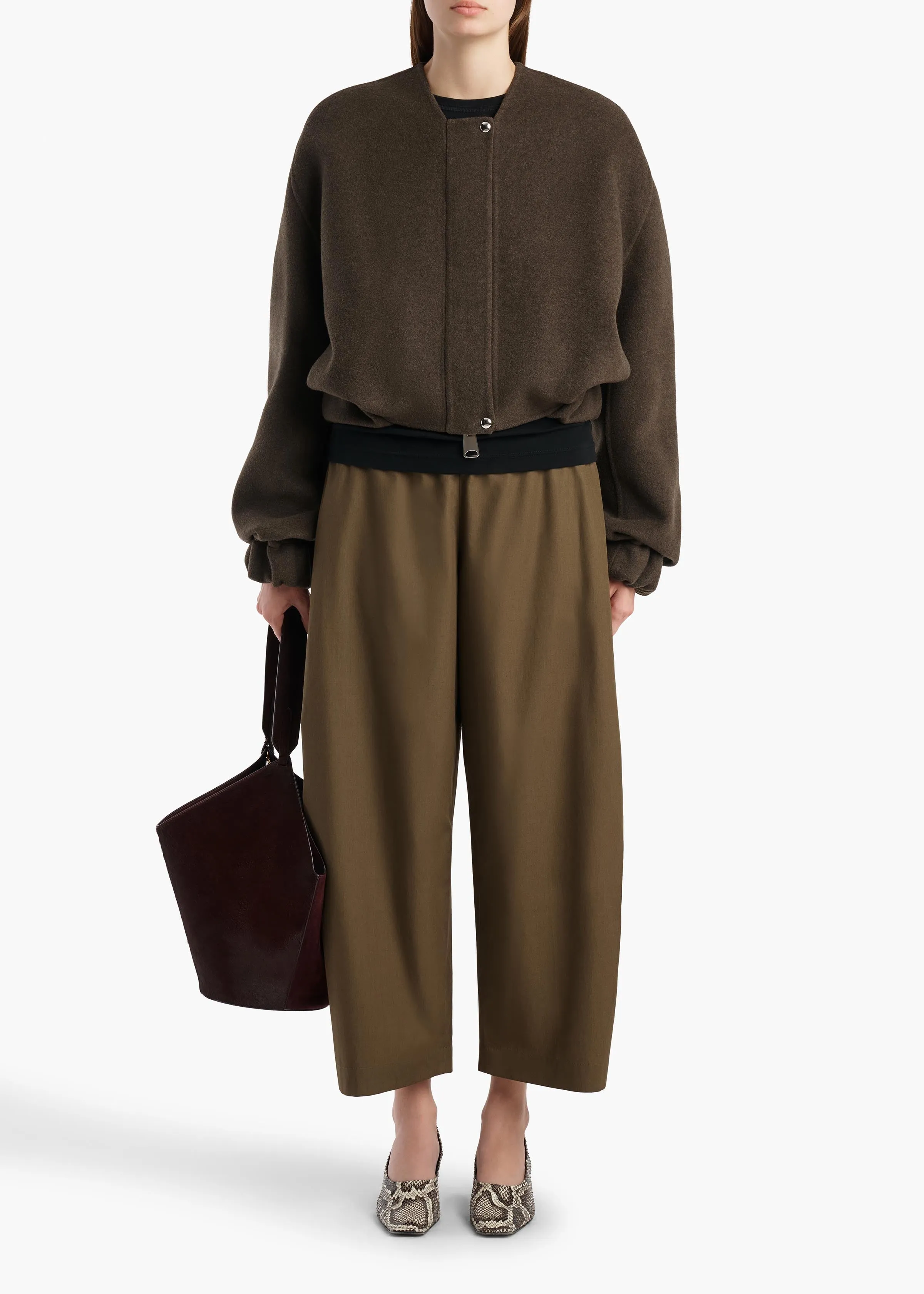Cordan Jacket in Army Melange sold by KHAITE product image thumbnail 2