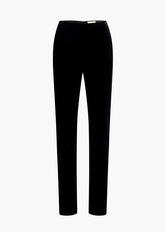Ryden Pant in Black Velvet made by KHAITE