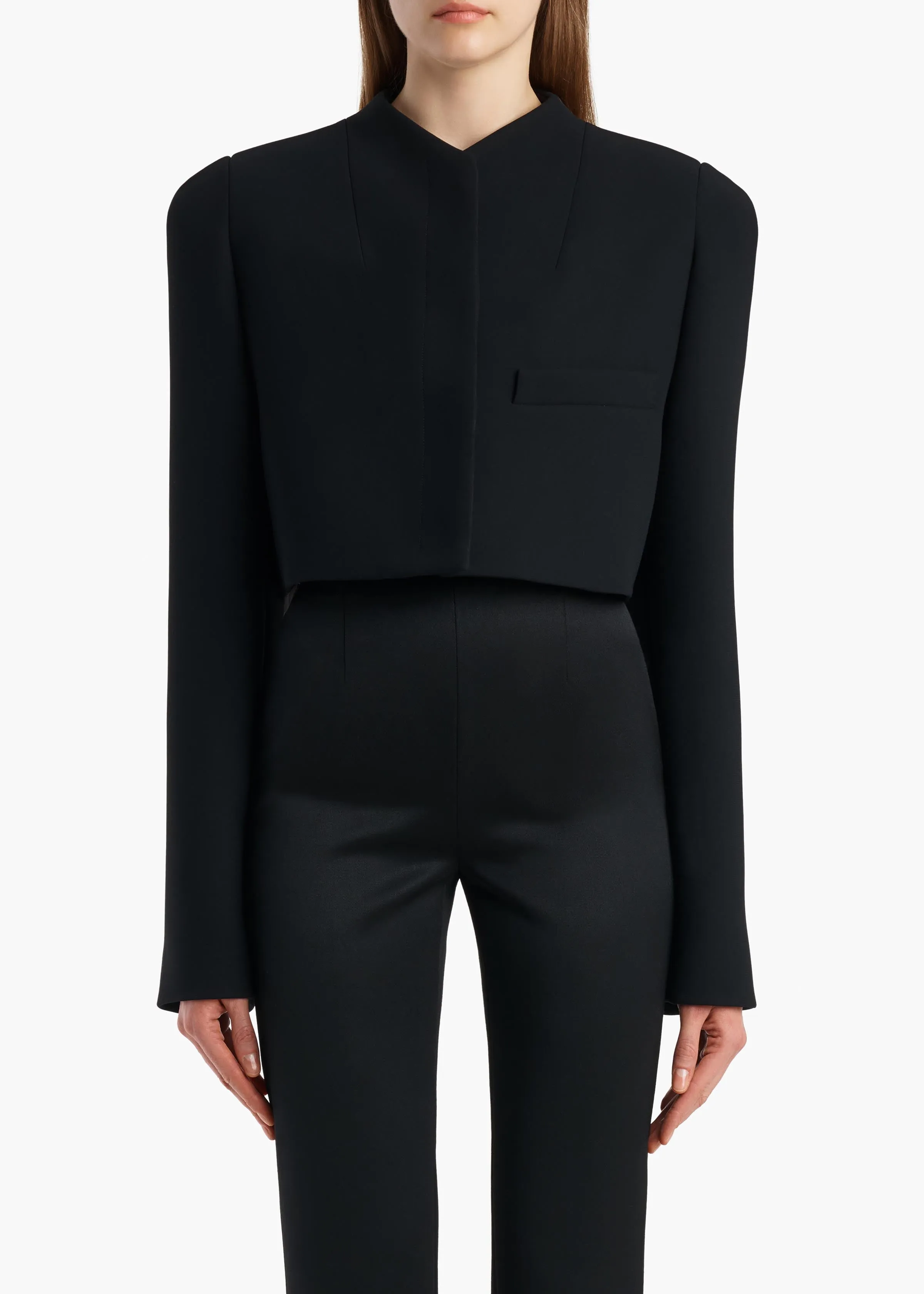 Samo Jacket in Black Crepe sold by KHAITE product image thumbnail 3