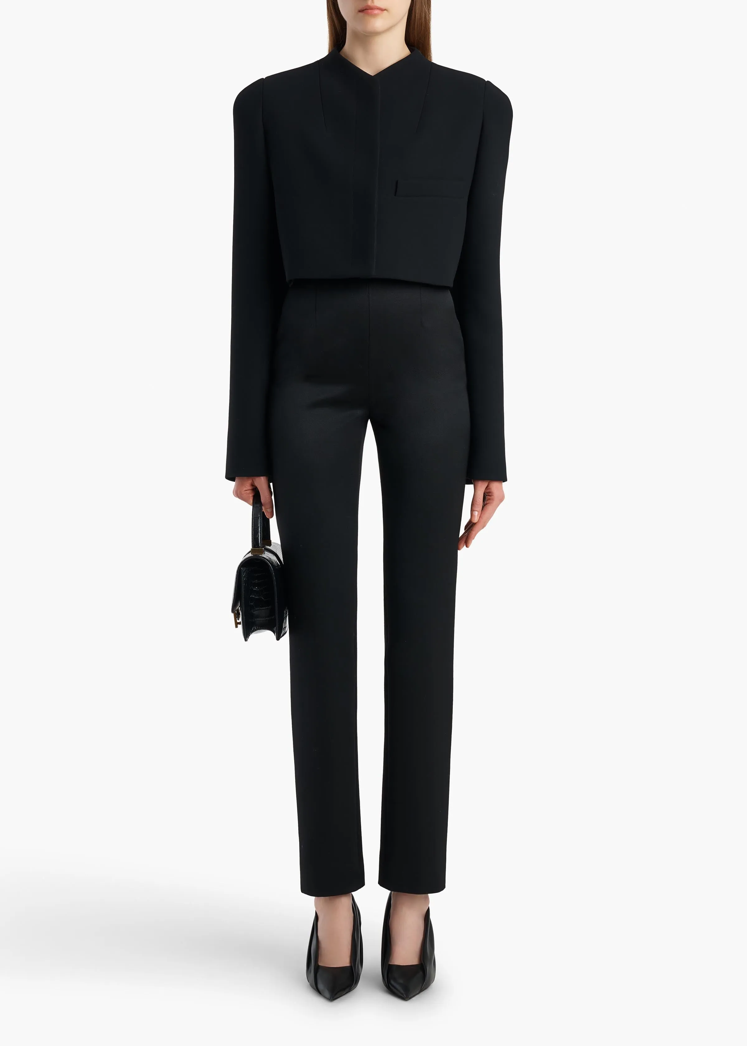 Samo Jacket in Black Crepe sold by KHAITE product image thumbnail 2