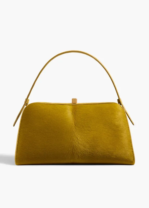 Cate Bag in Golden Olive Haircalf made by KHAITE