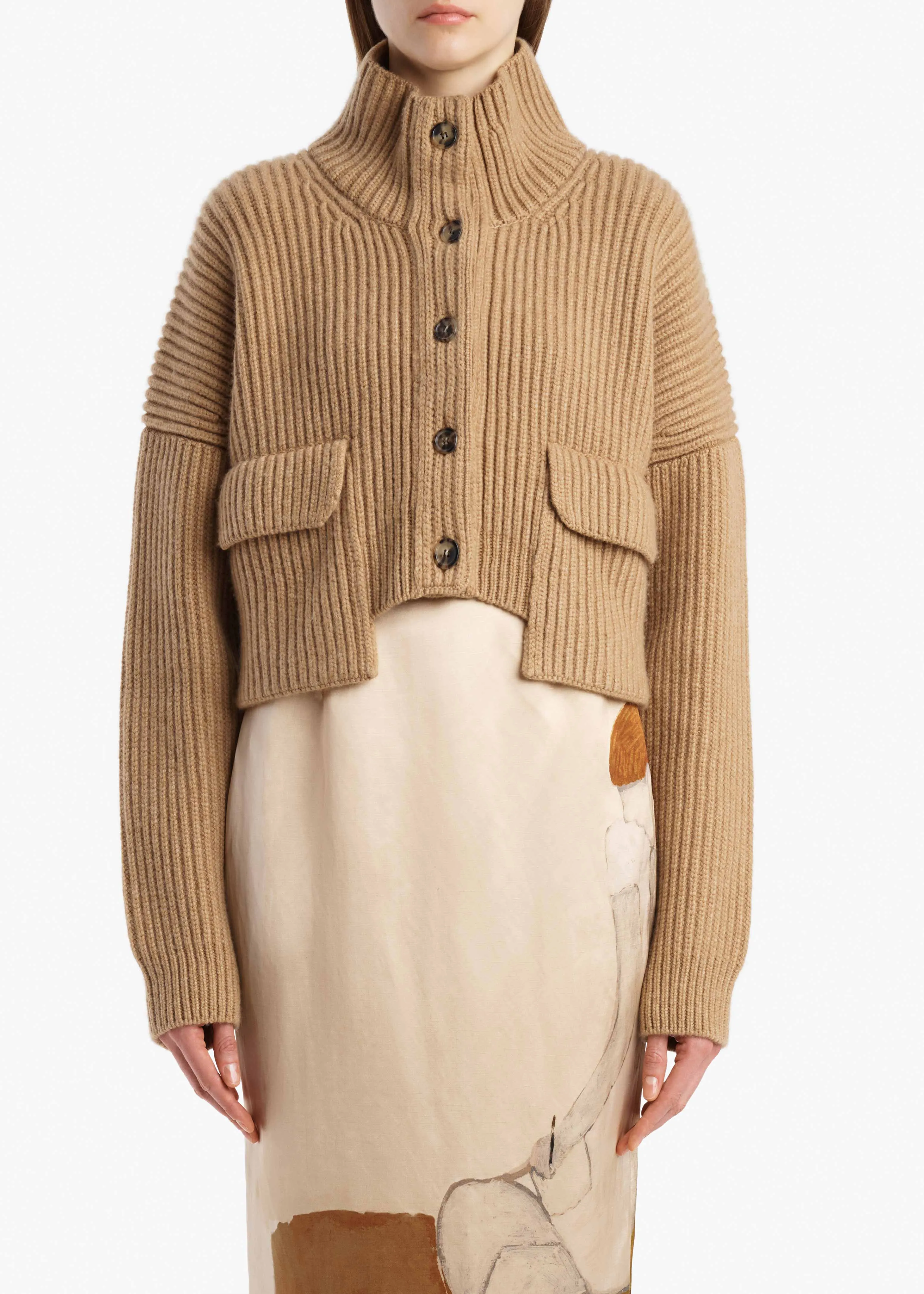 Eita Cardigan in Biscotti sold by KHAITE product image thumbnail 3