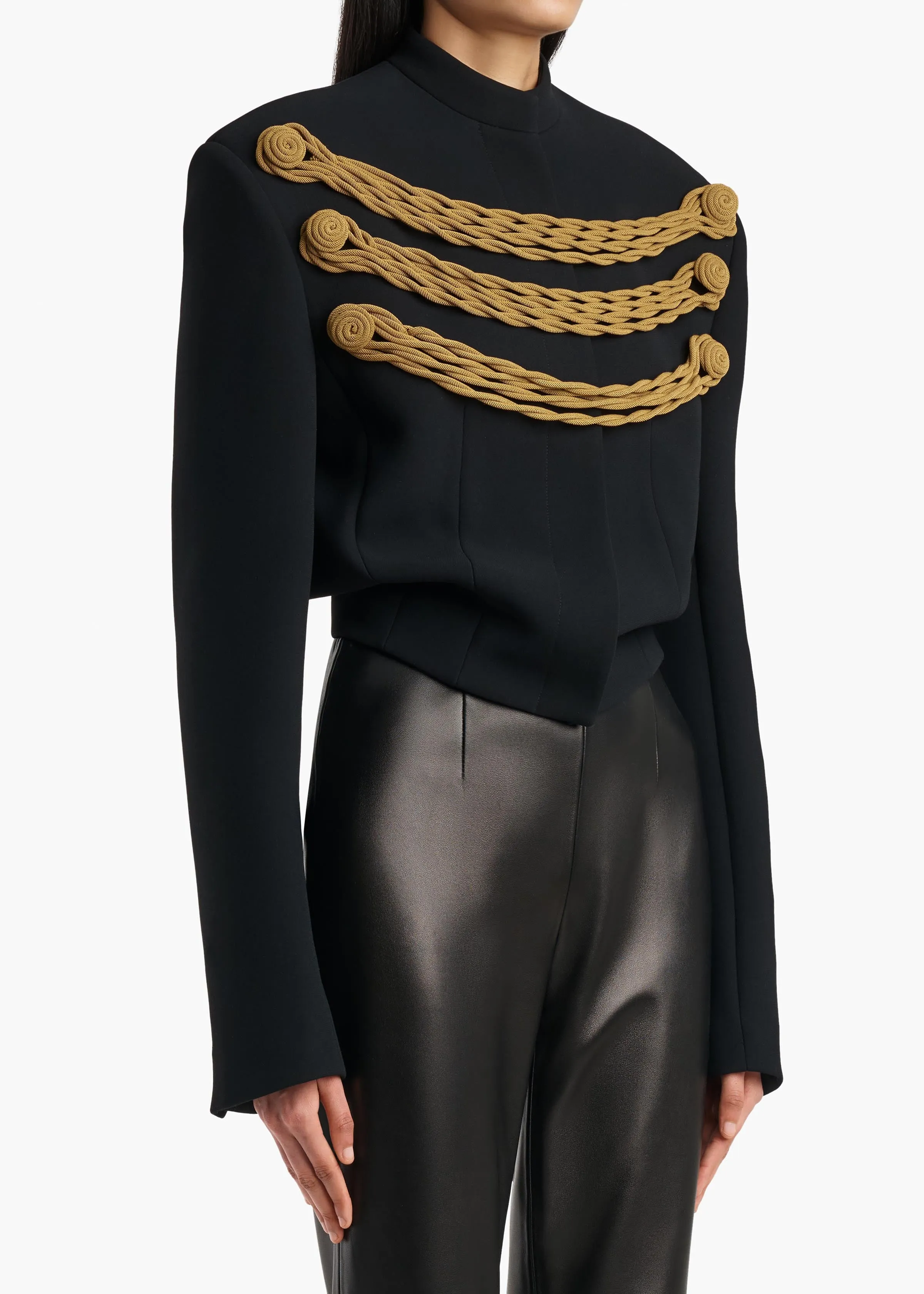 York Jacket With Cord Embroidery in Black and Gold sold by KHAITE product image thumbnail 5