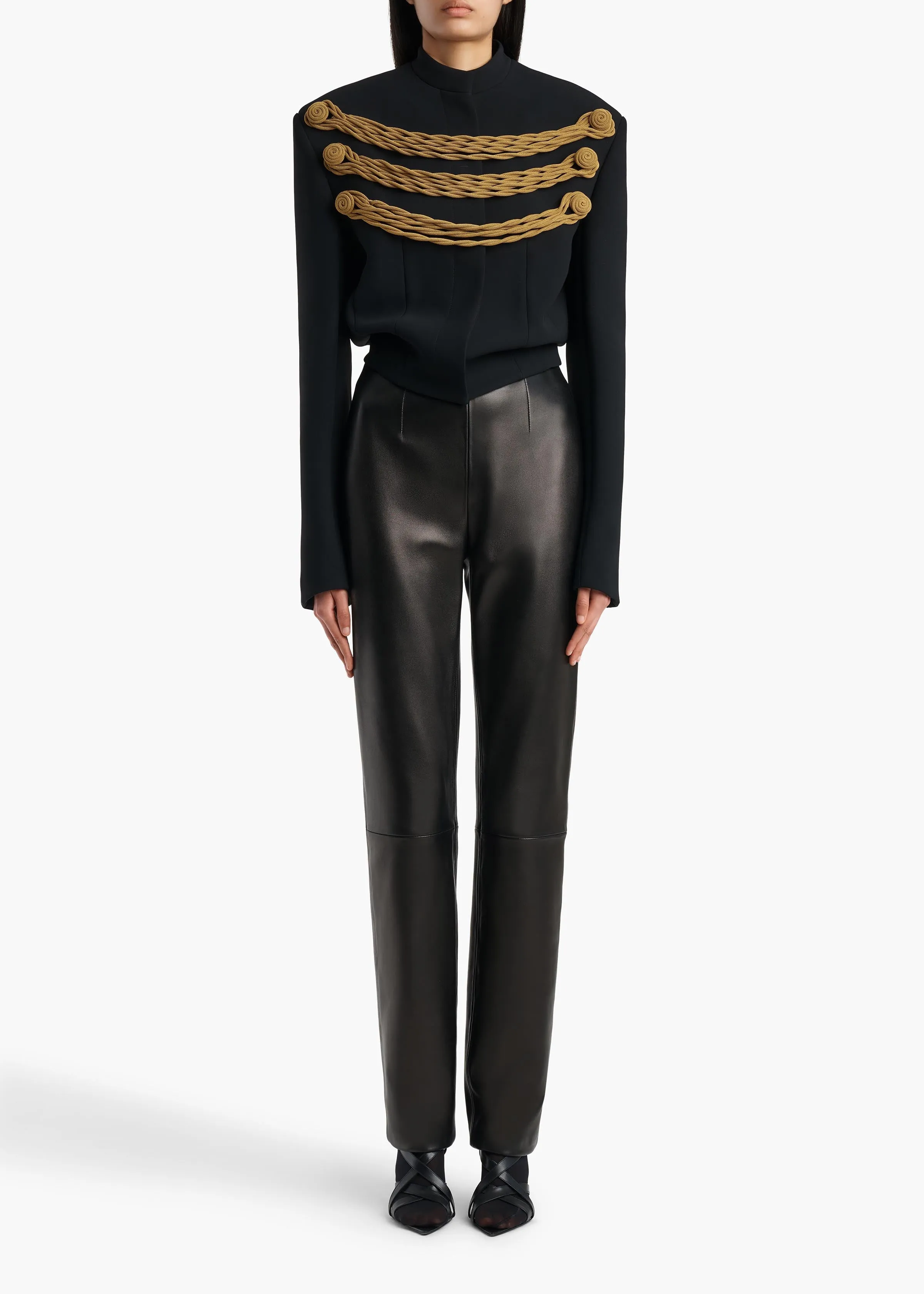 York Jacket With Cord Embroidery in Black and Gold sold by KHAITE product image thumbnail 2