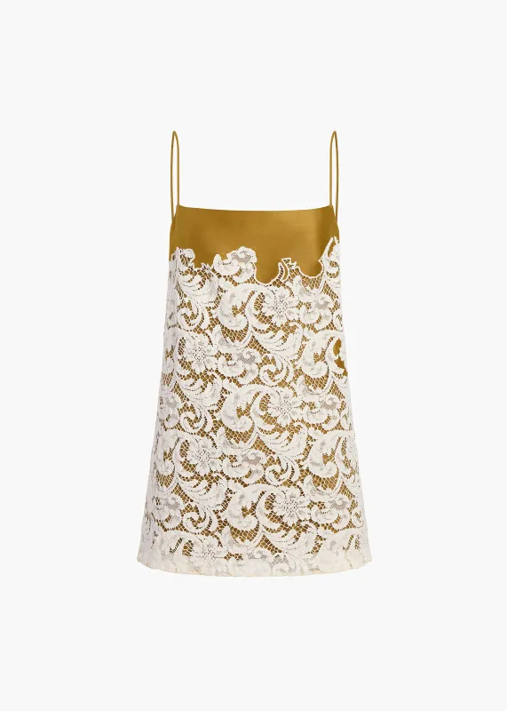 Neema Top in Bronze made by KHAITE