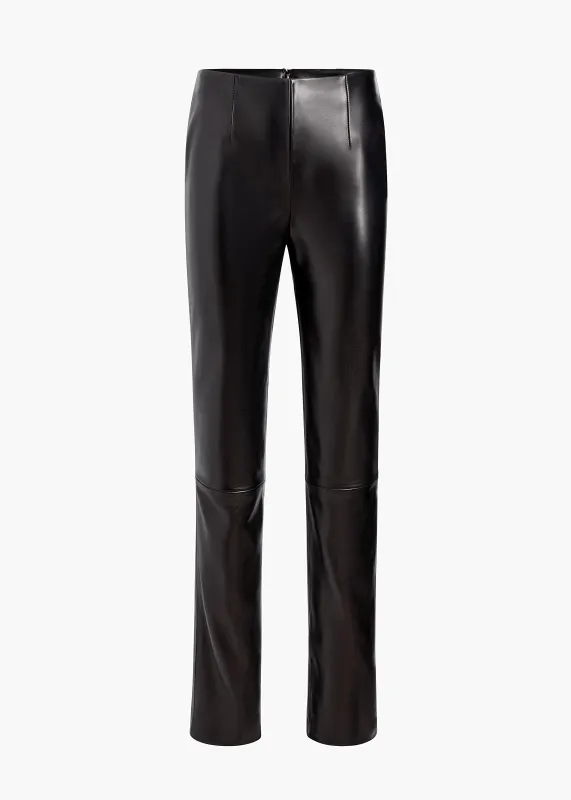 Ryden Pant in Black Leather made by KHAITE