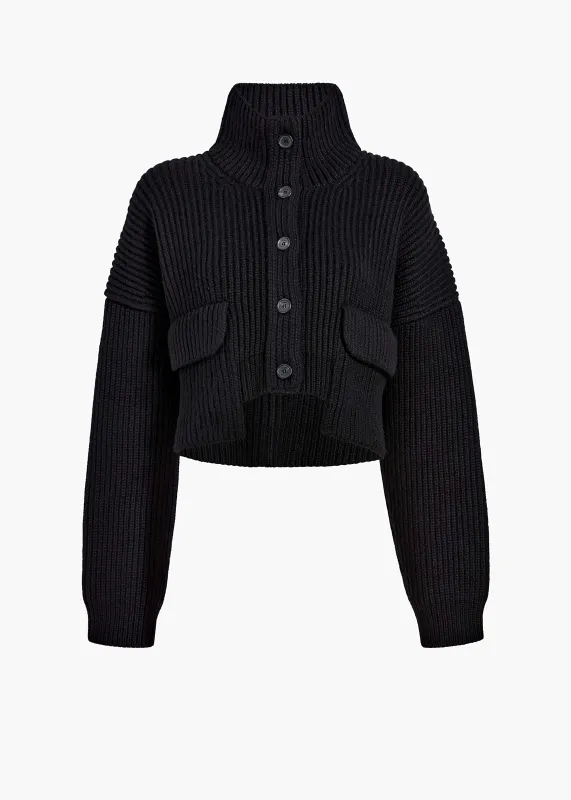 Eita Cardigan in Black made by KHAITE