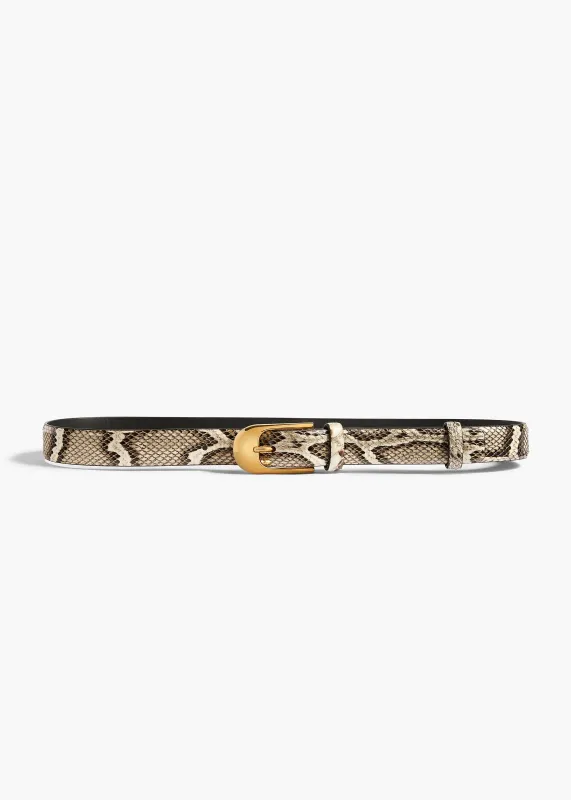 Dome Belt in Natural Python with Gold made by KHAITE