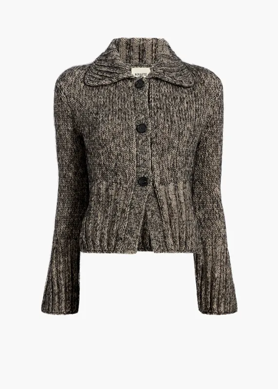 Takeo Cardigan in Sepia and Black Multi made by KHAITE
