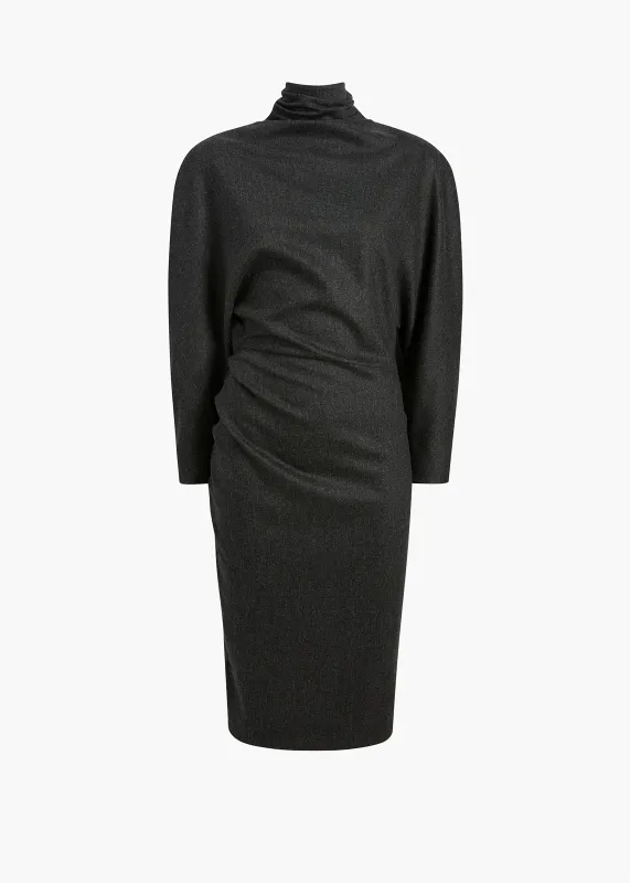 Harlin Dress in Charcoal made by KHAITE