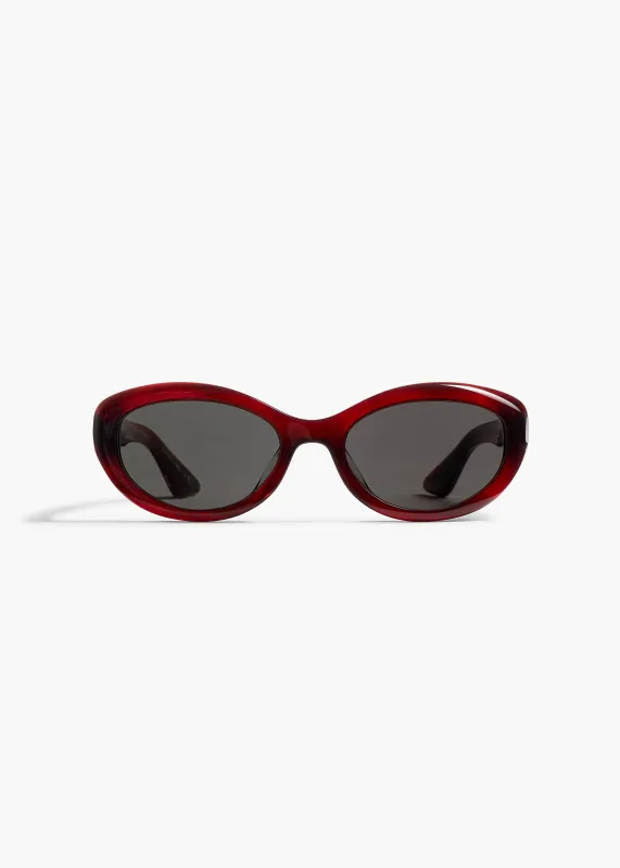 KHAITE x Oliver Peoples 1969C in Bordeaux Bark and Carbon Grey made by KHAITE