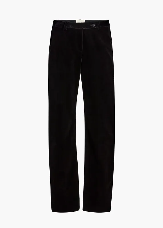 Hunter Pant in Black Velvet made by KHAITE