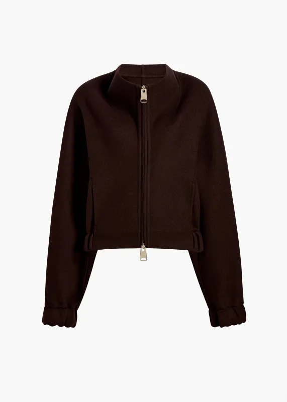 Ixin Jacket in Dark Brown made by KHAITE