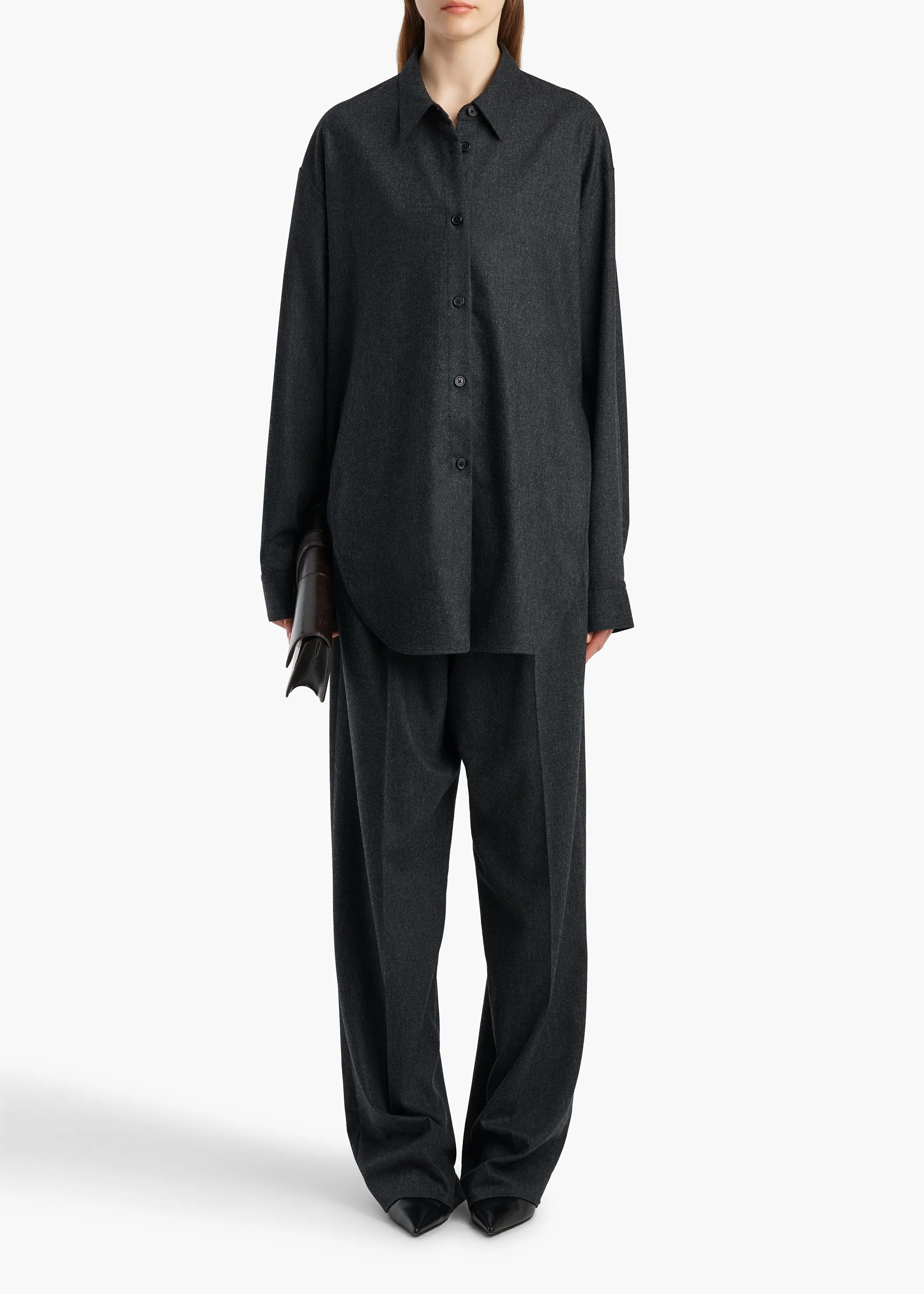 August Pant in Charcoal sold by KHAITE product image thumbnail 2
