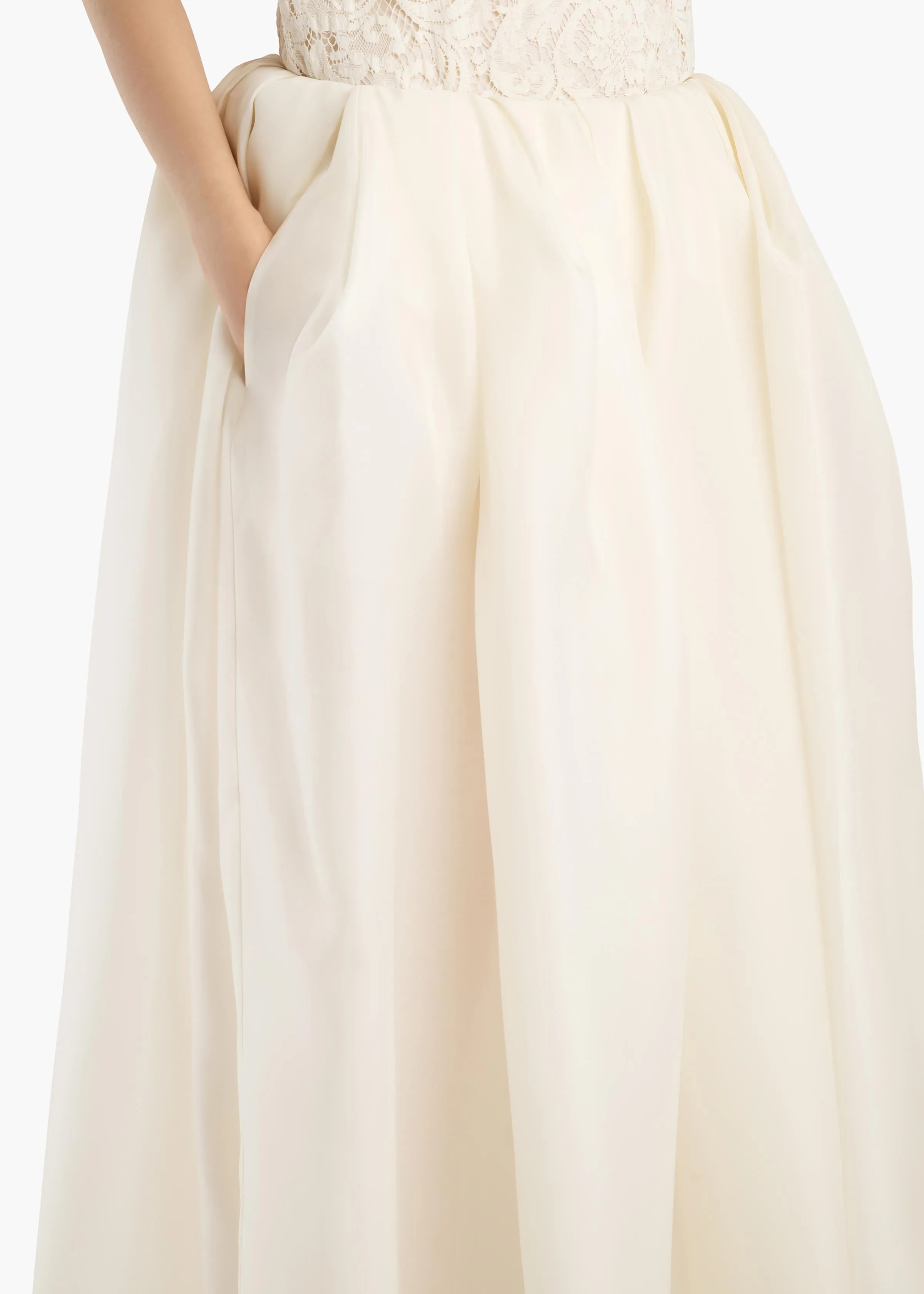 Adara Skirt in Cream sold by KHAITE product image thumbnail 5