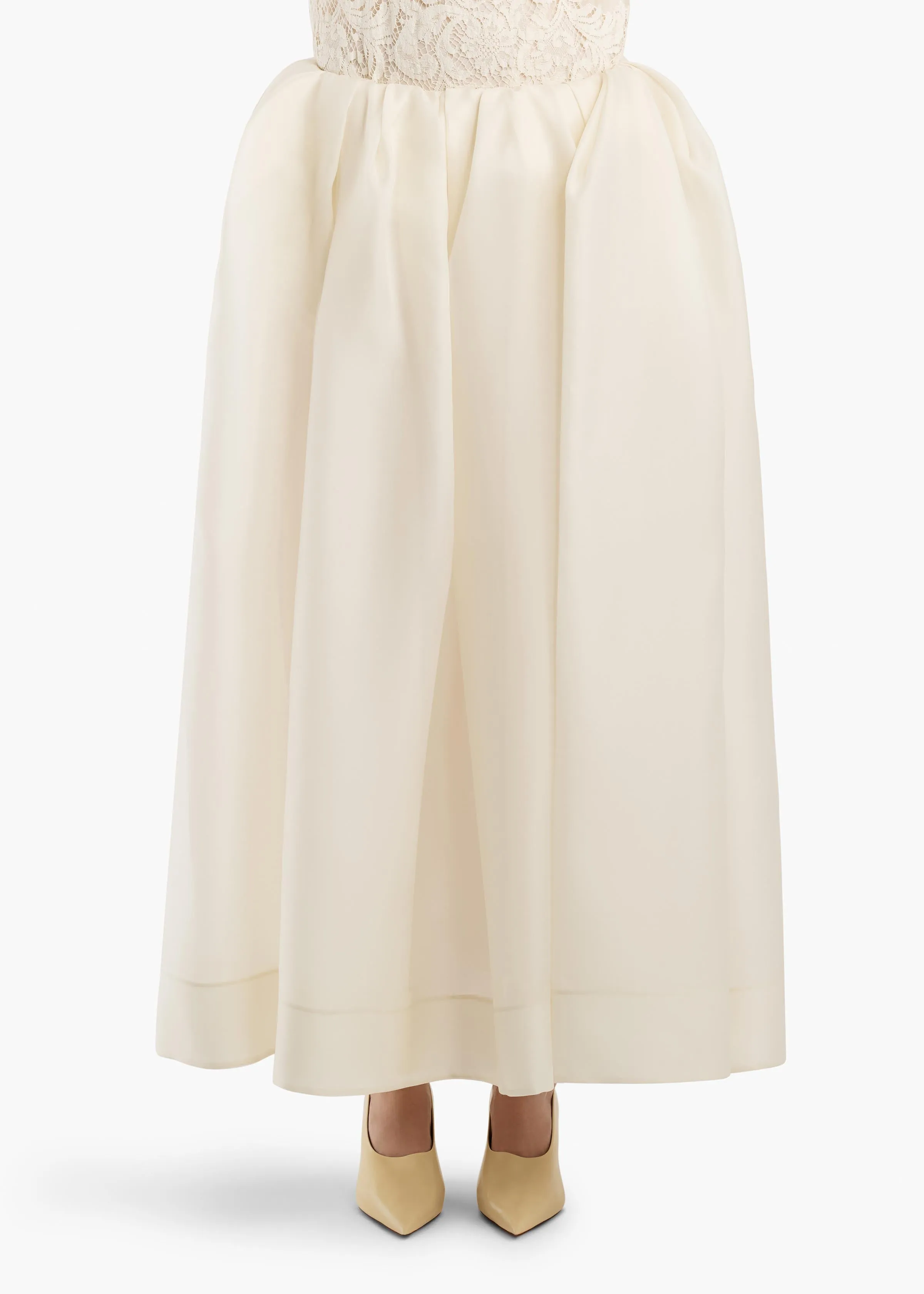 Adara Skirt in Cream sold by KHAITE product image thumbnail 3