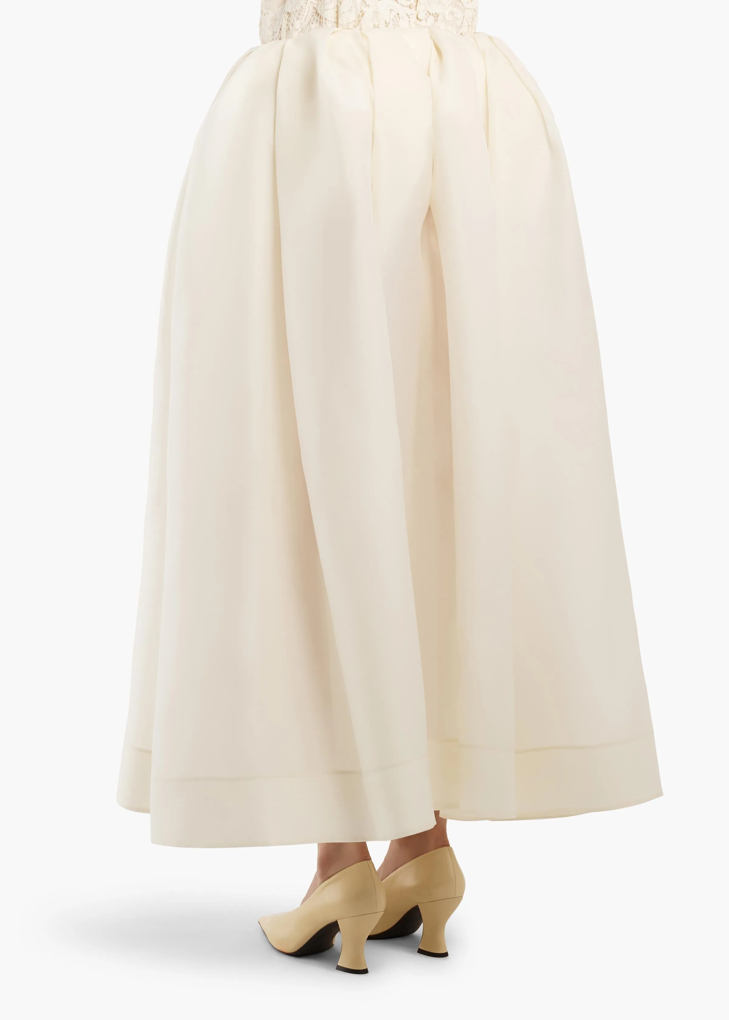 Adara Skirt in Cream sold by KHAITE product image thumbnail 4