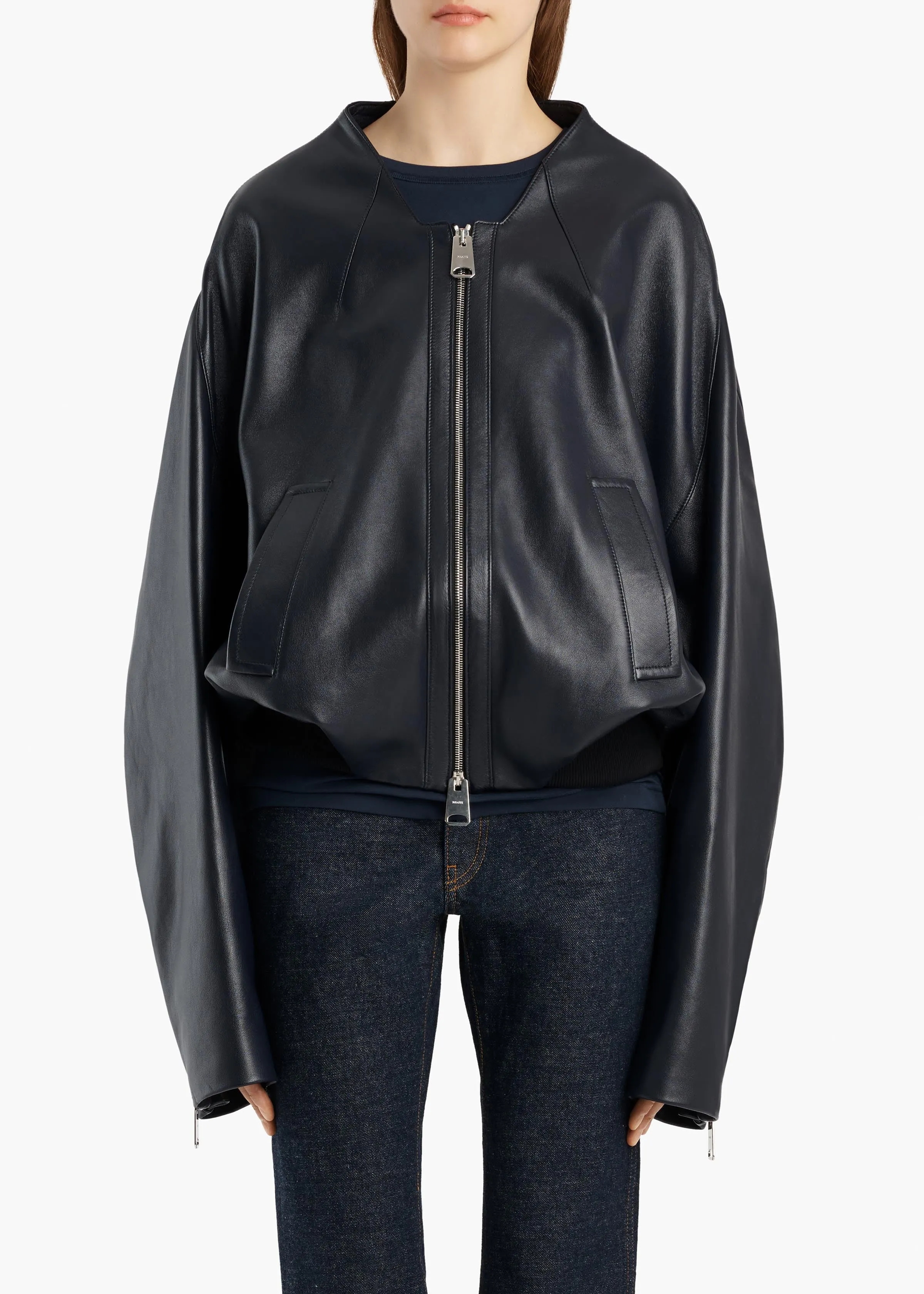 Hewit Jacket in Dark Navy sold by KHAITE product image thumbnail 3