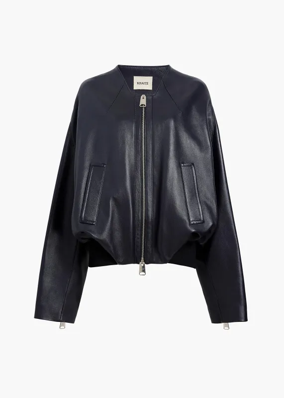 Hewit Jacket in Dark Navy made by KHAITE