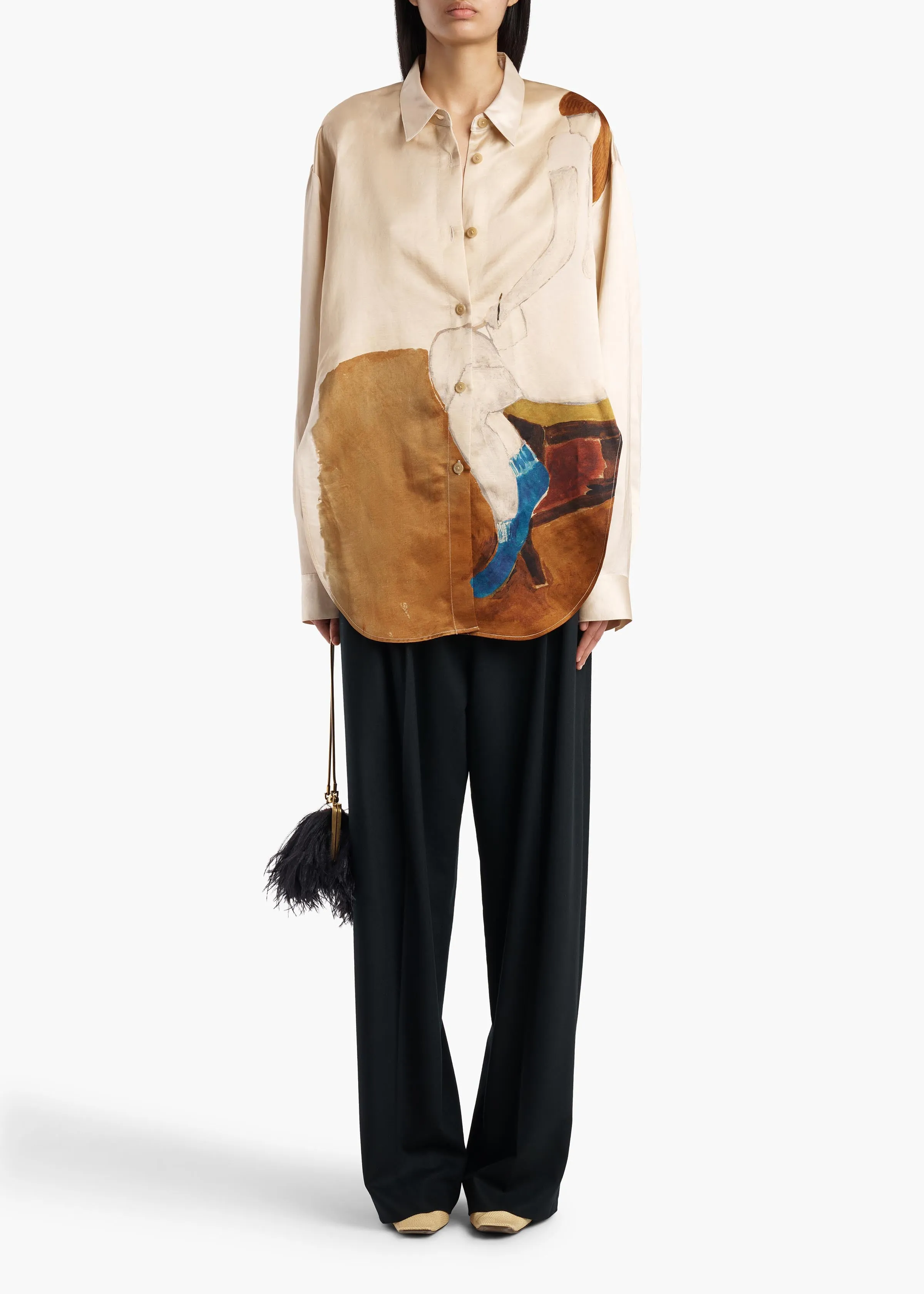 August Pant in Black Wool sold by KHAITE product image thumbnail 2