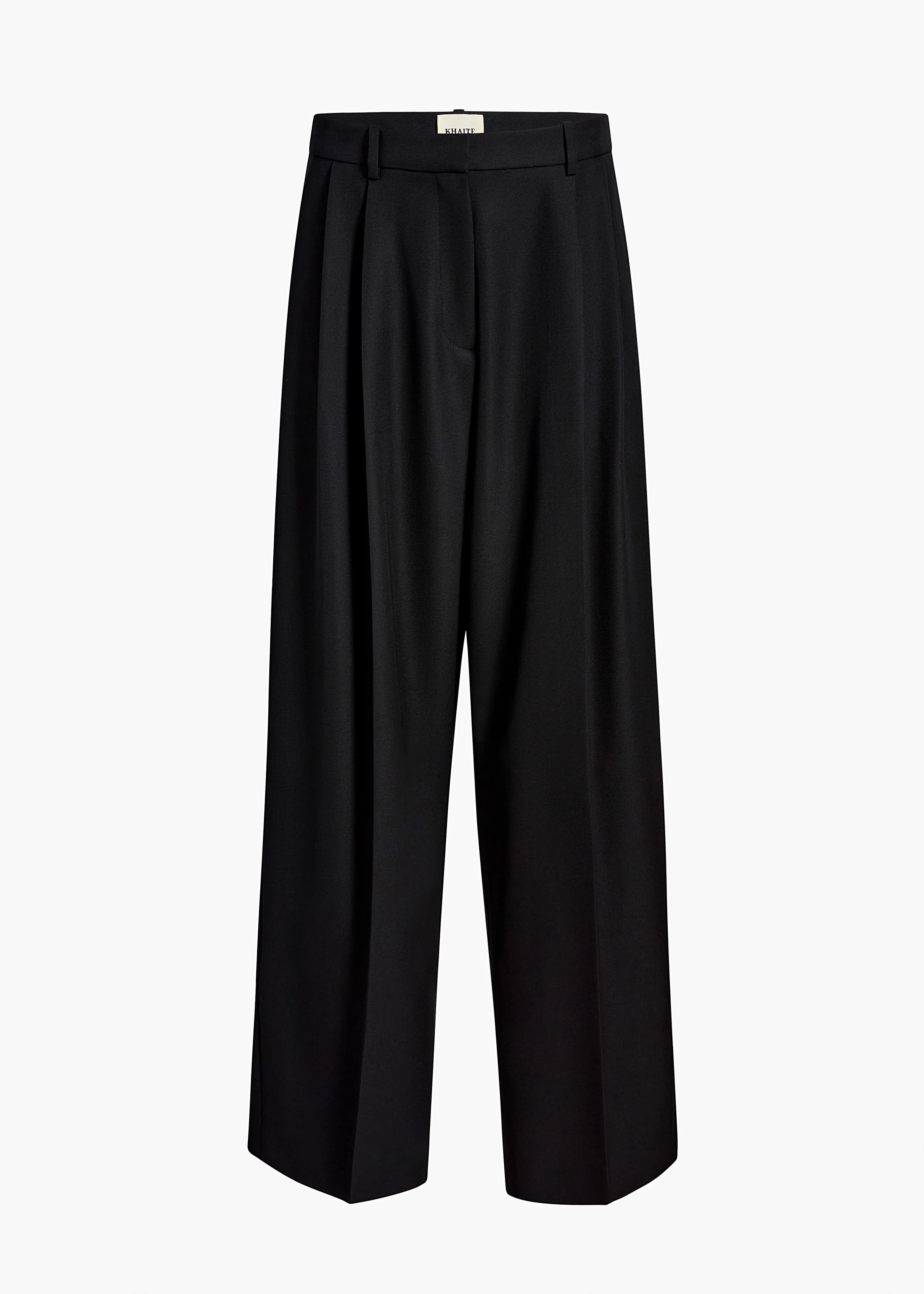 August Pant in Black Wool sold by KHAITE