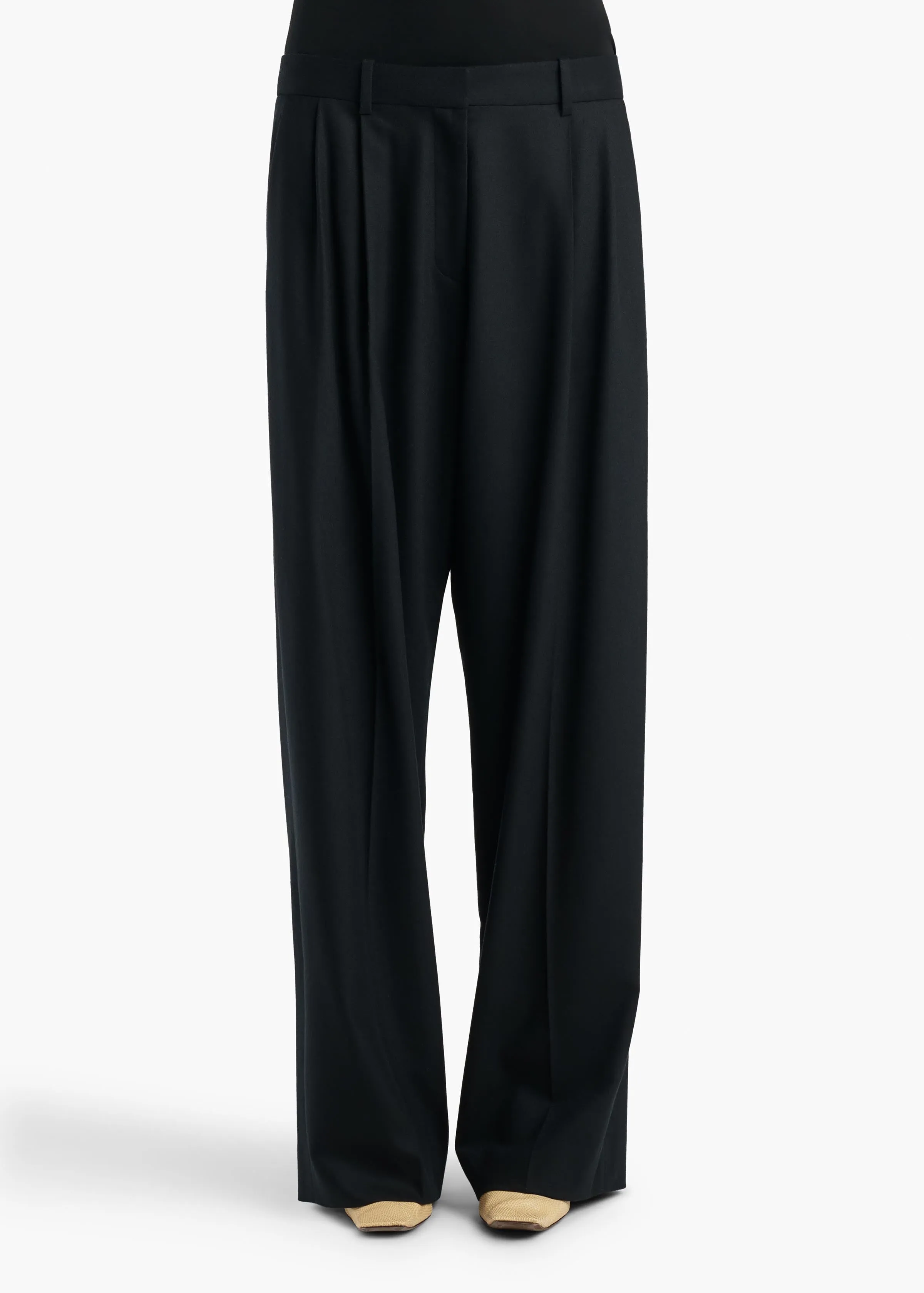 August Pant in Black Wool sold by KHAITE product image thumbnail 3