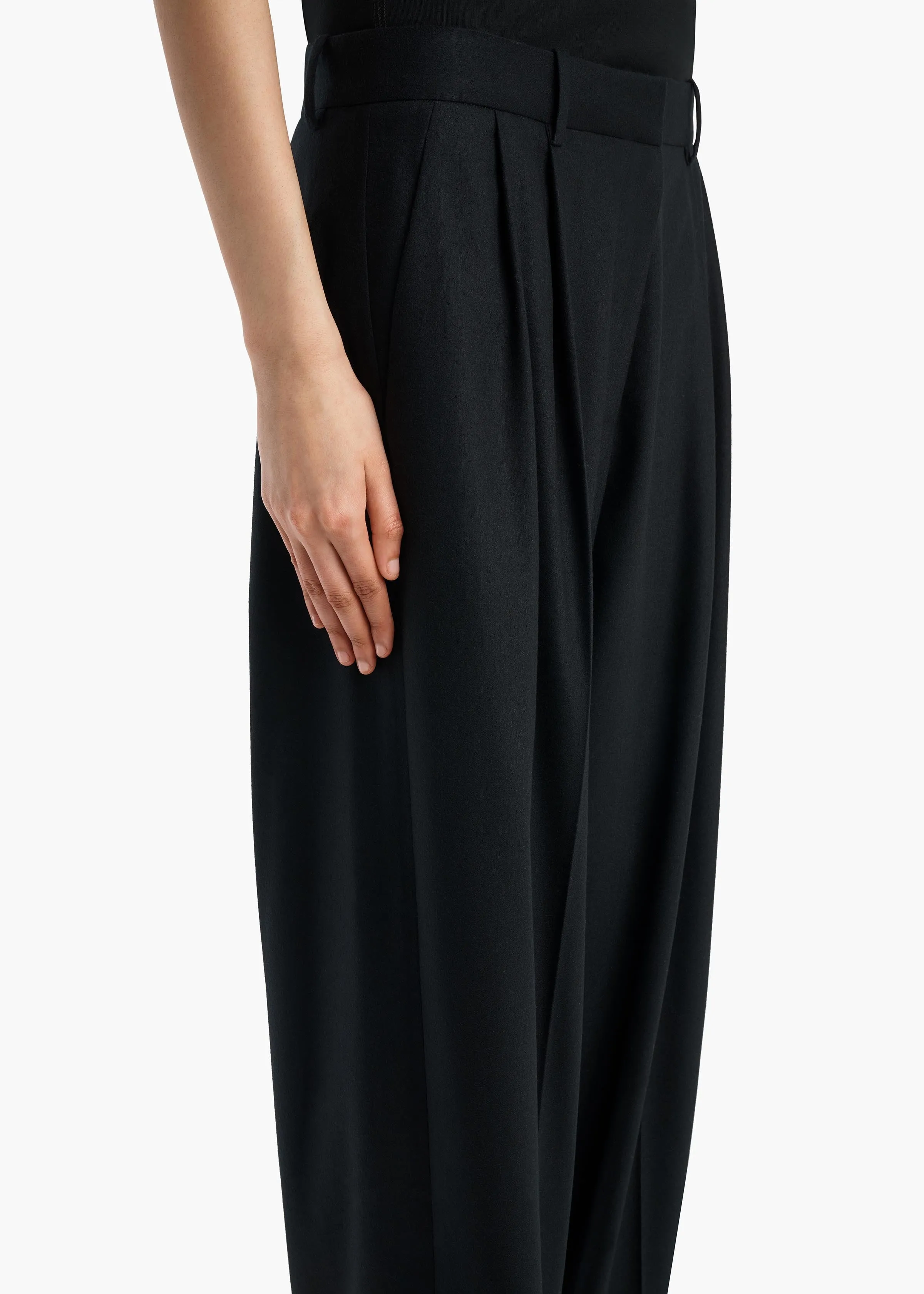 August Pant in Black Wool sold by KHAITE product image thumbnail 5