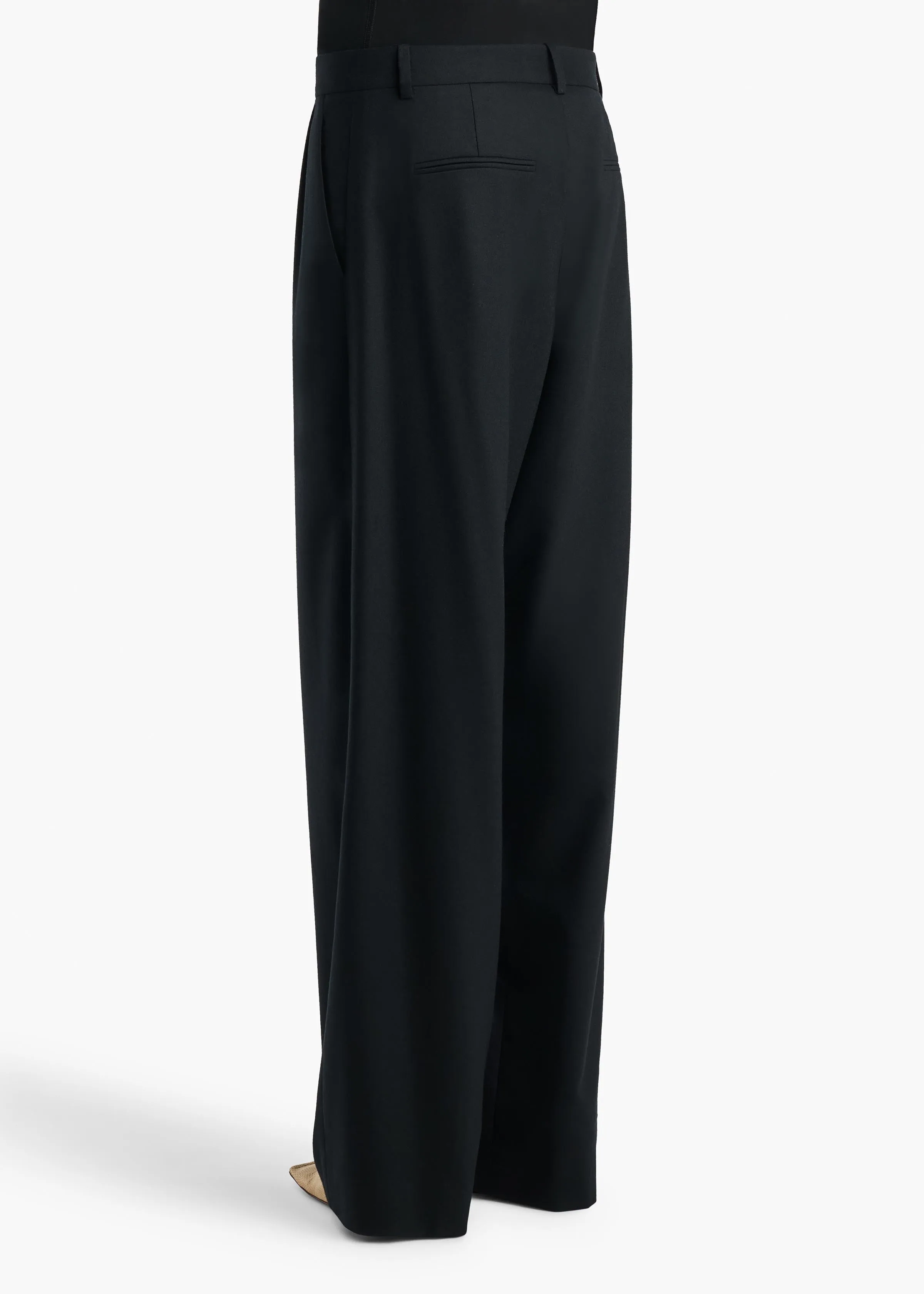 August Pant in Black Wool sold by KHAITE product image thumbnail 4