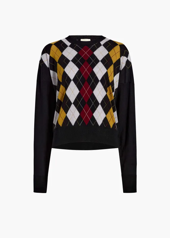Tammy Sweater in Black Multi made by KHAITE