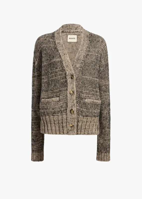 Maura Cardigan in Sepia and Black Multi made by KHAITE