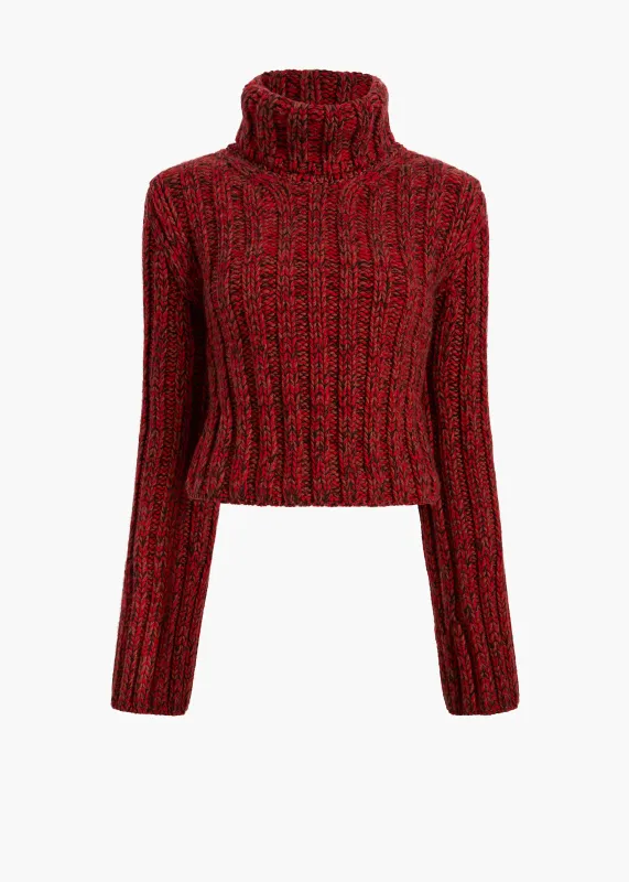 Kelly Sweater in Rust Multi made by KHAITE