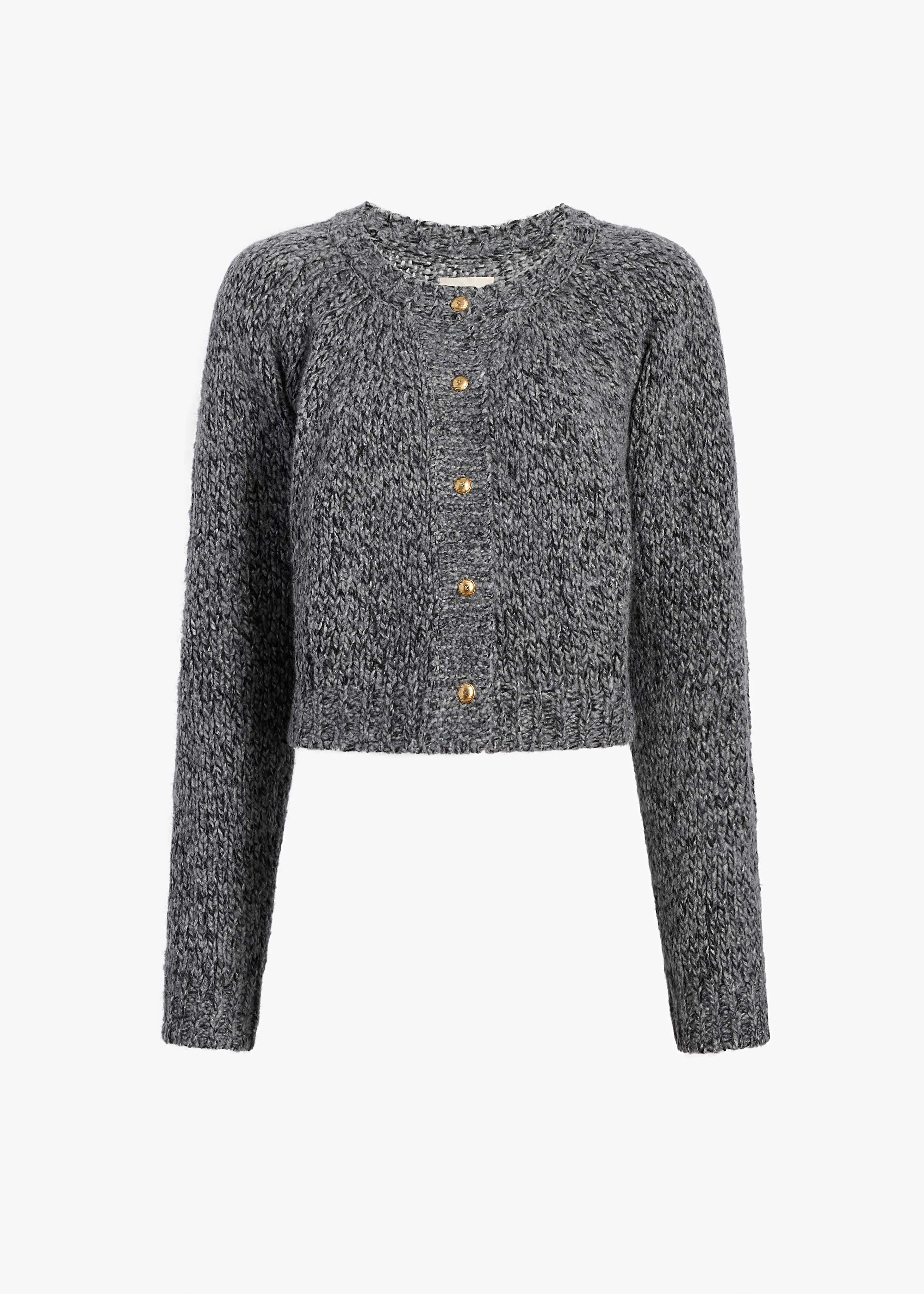 Niels Cardigan in Sterling sold by KHAITE