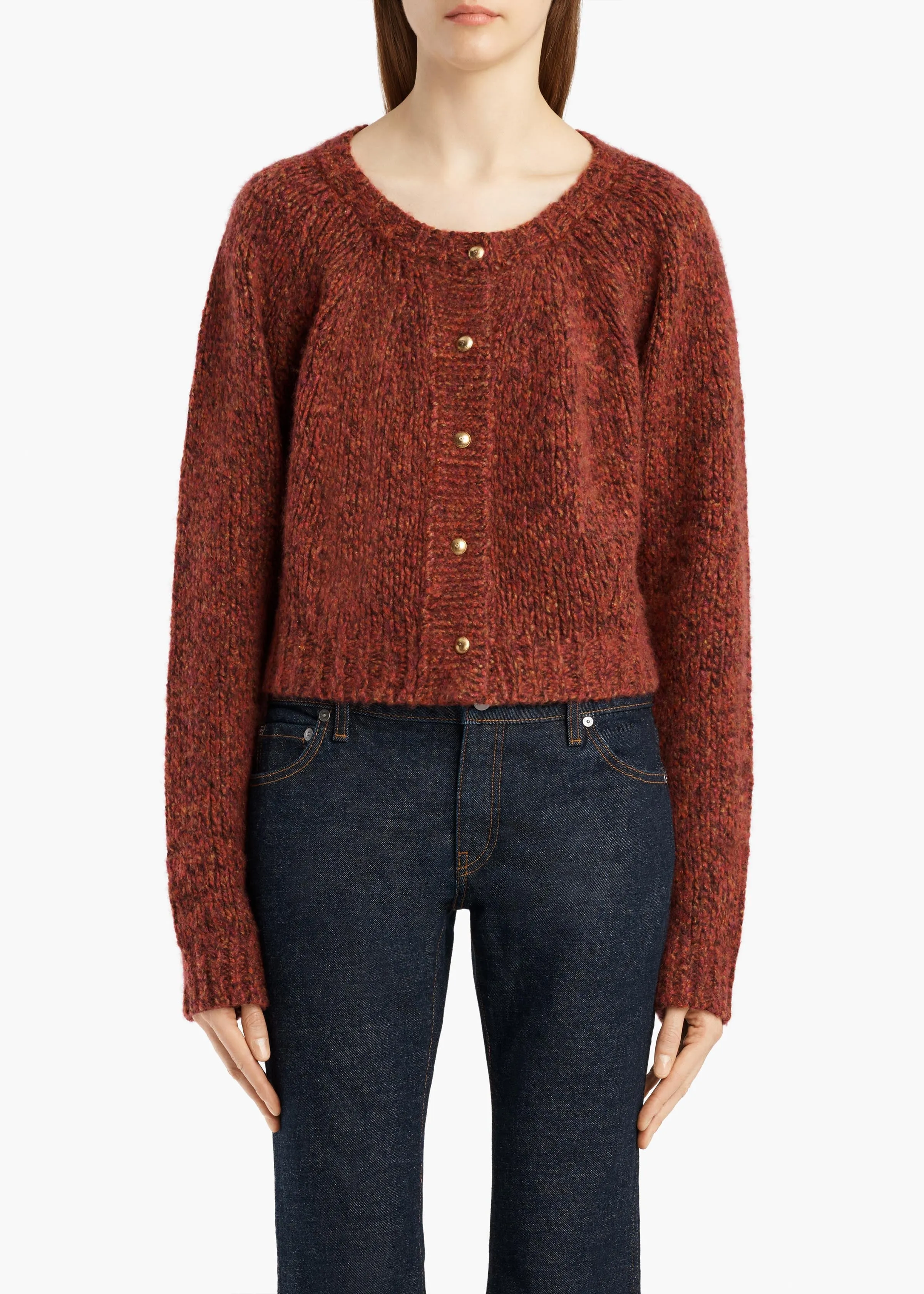Niels Cardigan in Cherry sold by KHAITE product image thumbnail 3