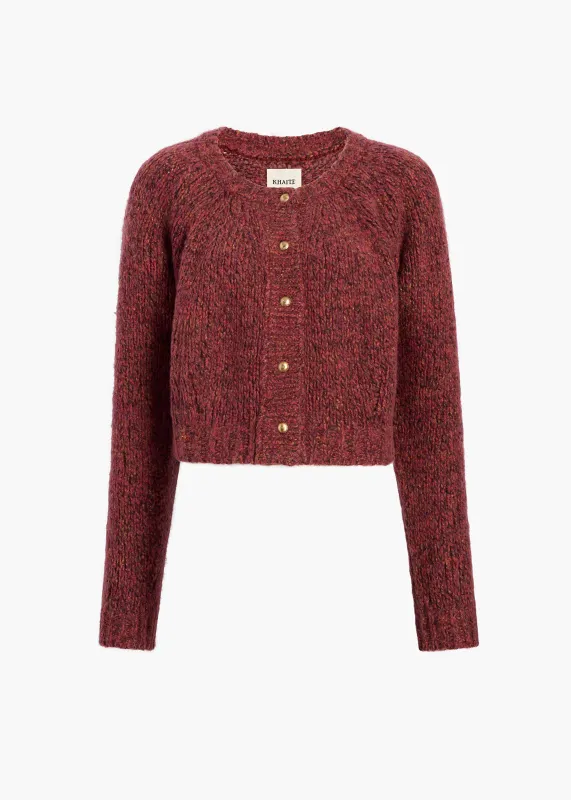 Niels Cardigan in Cherry made by KHAITE