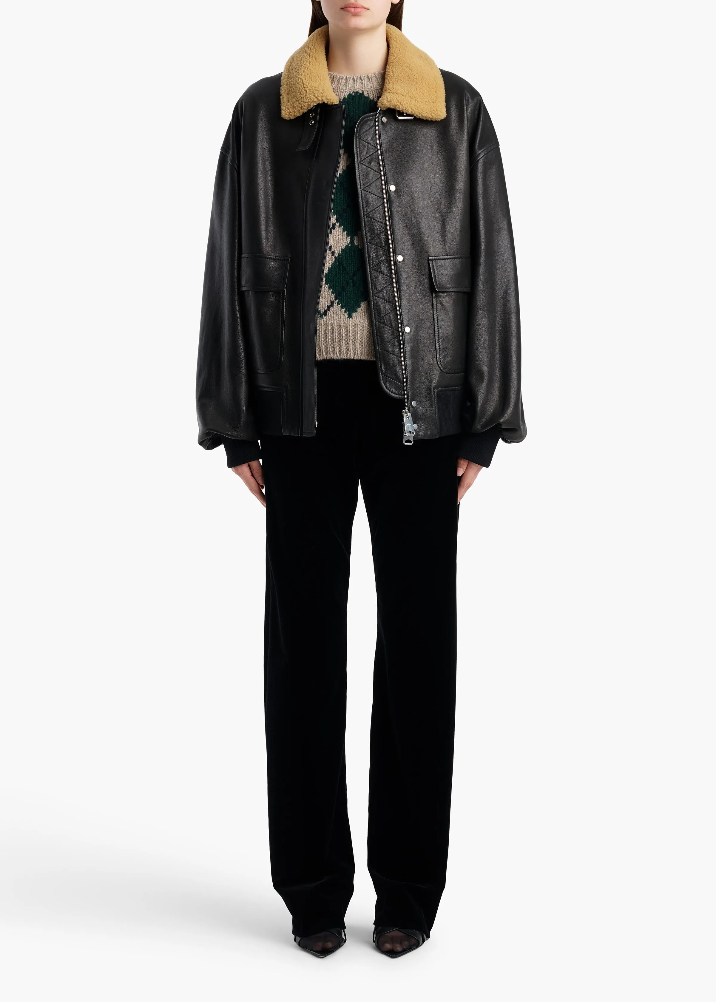 Sandor Jacket in Black Leather sold by KHAITE product image thumbnail 2
