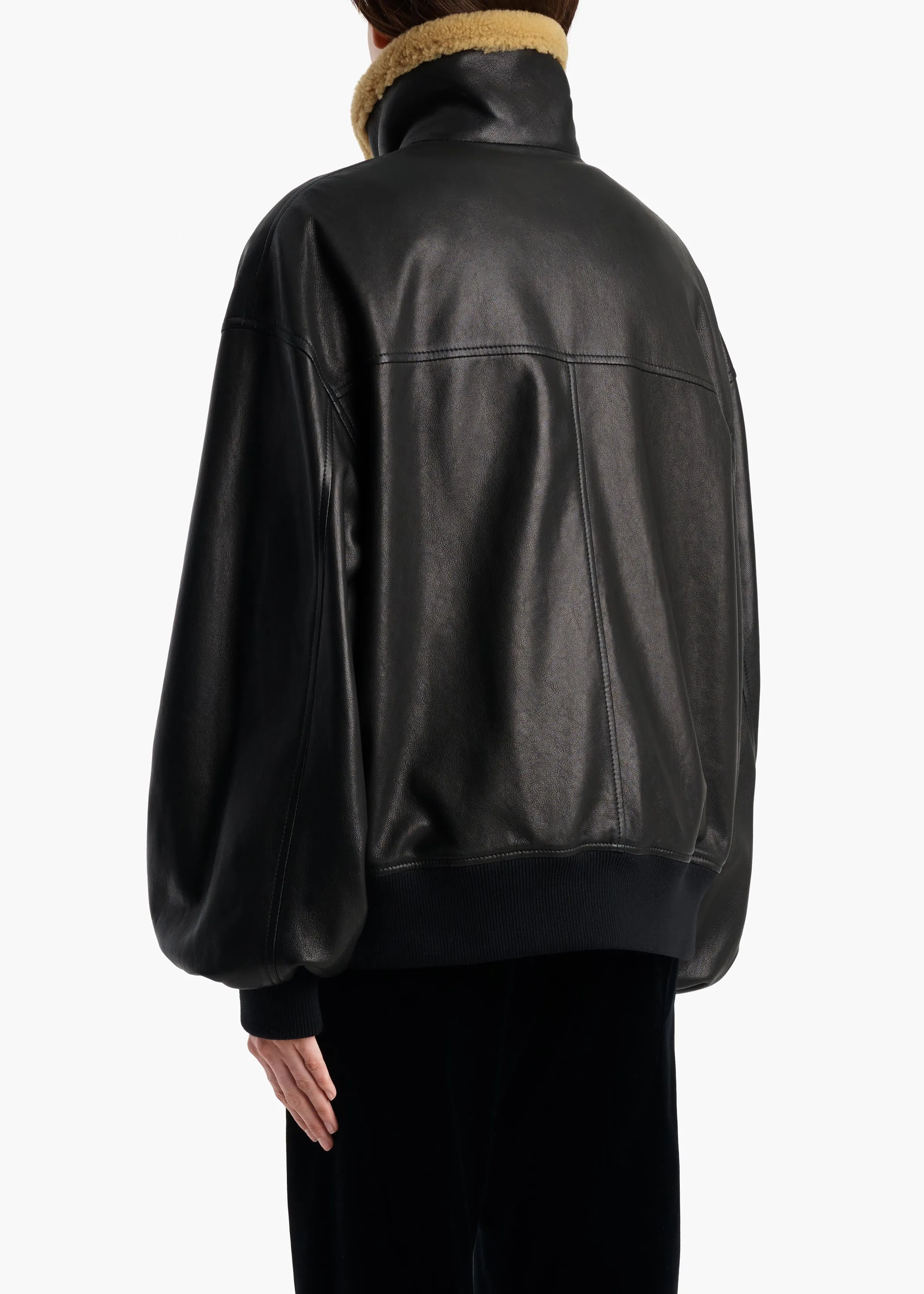 Sandor Jacket in Black Leather sold by KHAITE product image thumbnail 4
