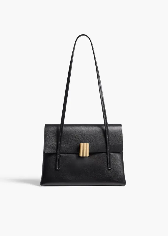 Soft Blake Small Shoulder Bag in Black made by KHAITE